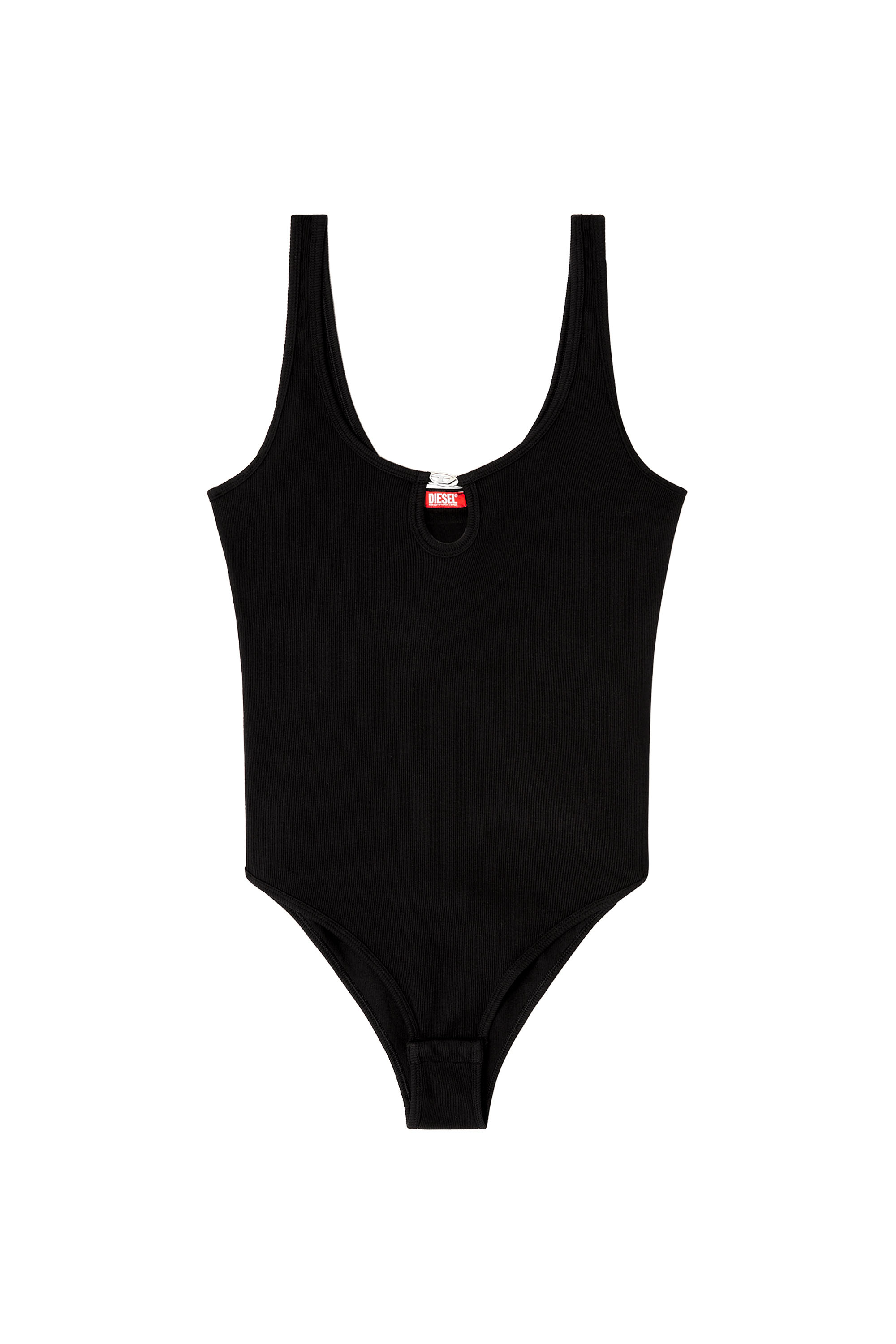 Diesel - MAURA-DNM, Body en coton stretch &agrave; effet marbr&eacute; Femme in Noir - 2