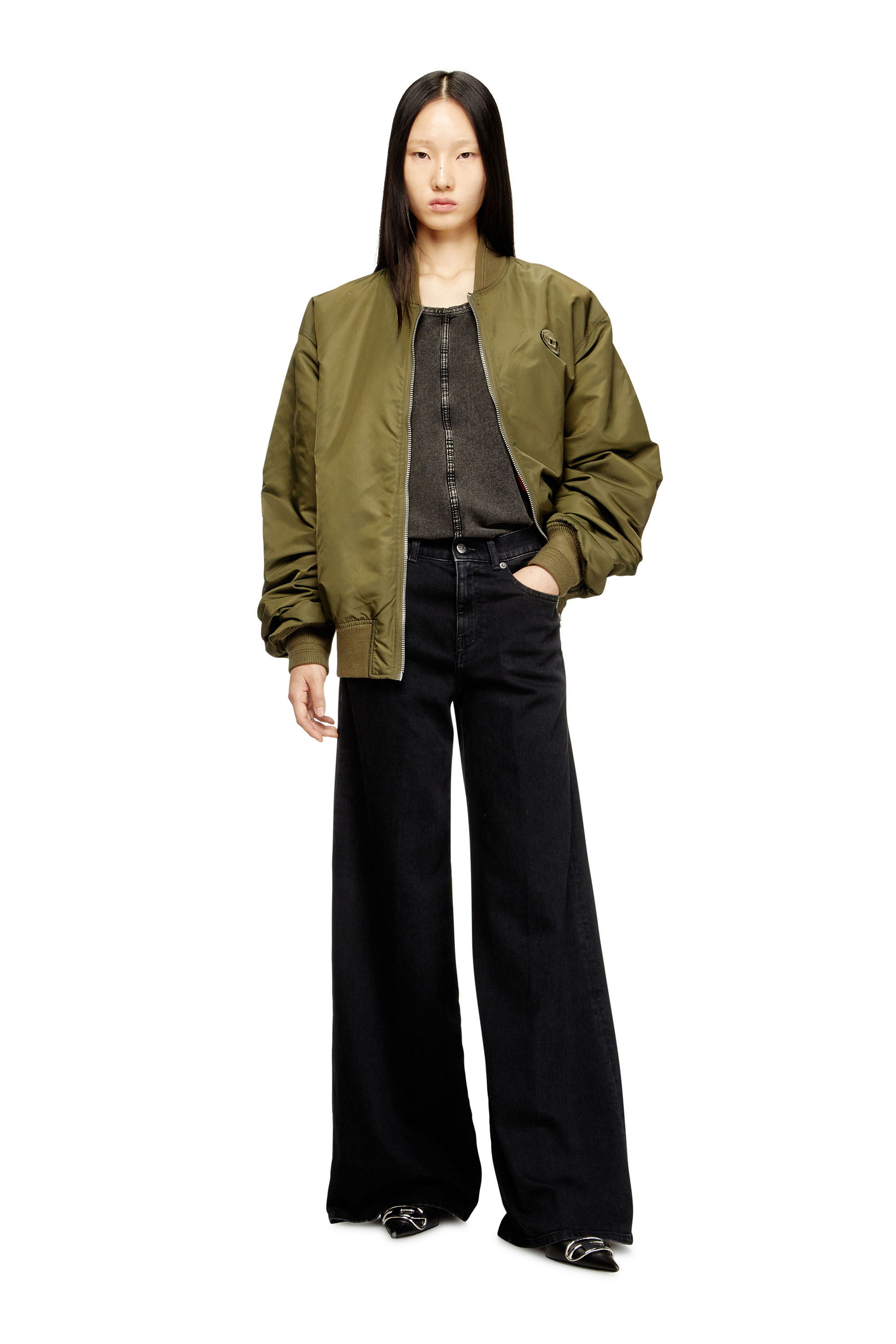 Diesel - Flare Jeans 1978 D-Akemi 09N89 Femme, Noir/Gris foncé - Image 2