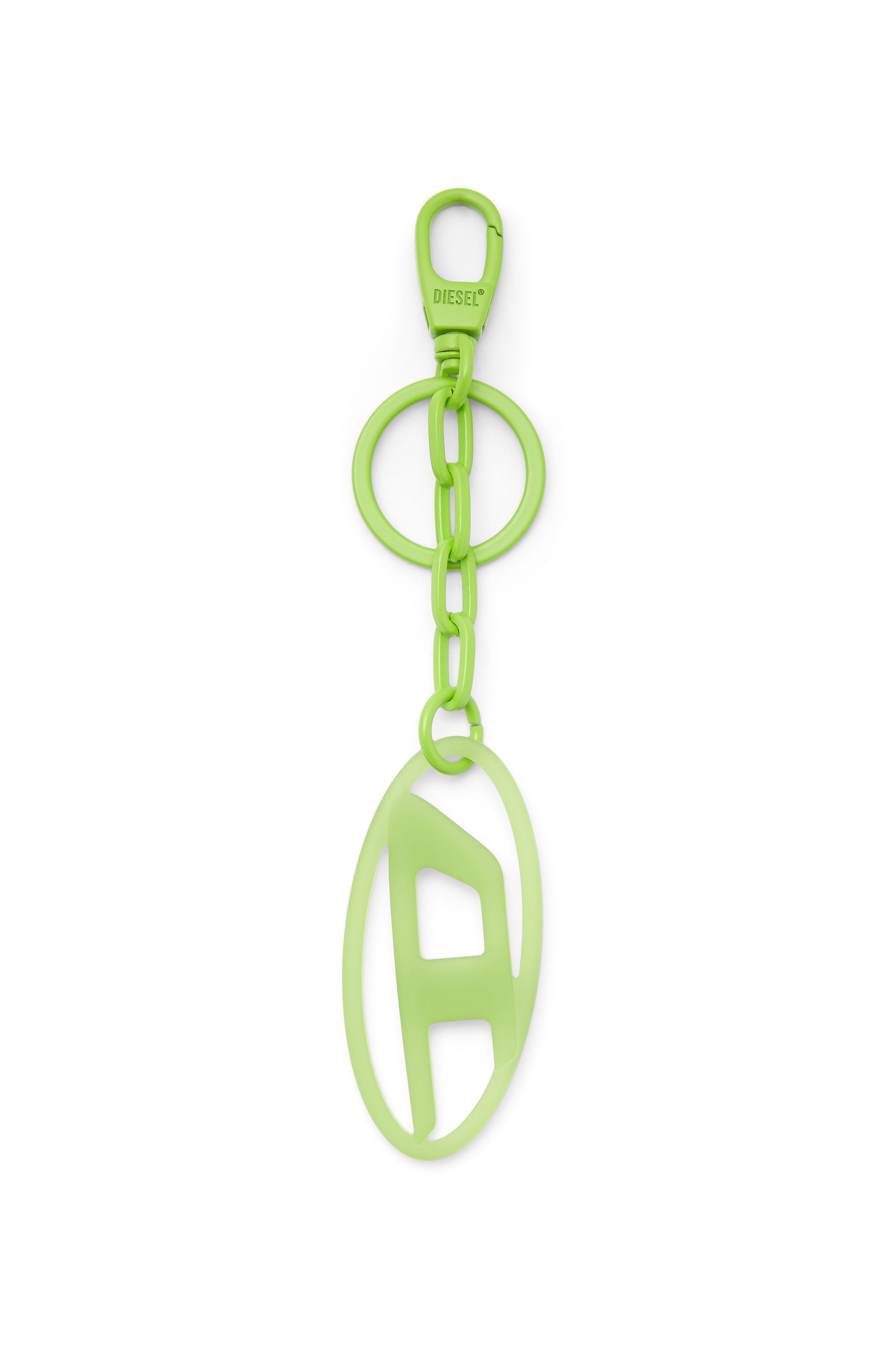 Diesel - OVAL D CHARM, Porte-cl&eacute;s/sautoir D ovale en m&eacute;tal et r&eacute;sine Mixte in Vert - 1