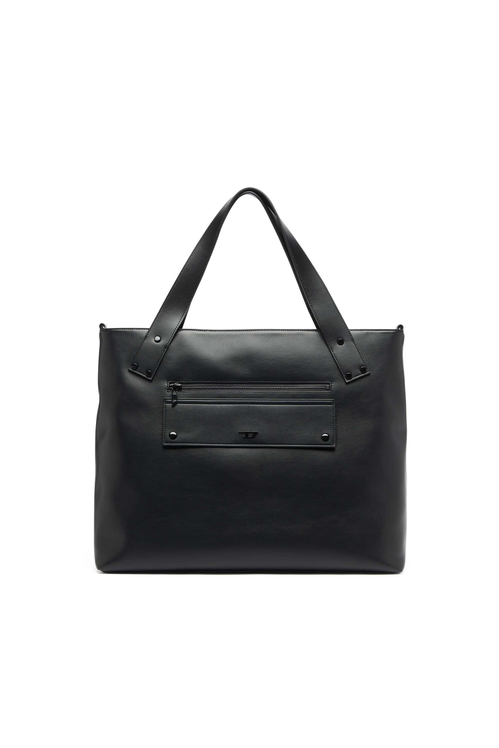 Diesel - RIVET-D TOTE E\W, Rivet-D - Sac shopping zipp&eacute; avec poche &agrave; rabat Homme in Noir - 1
