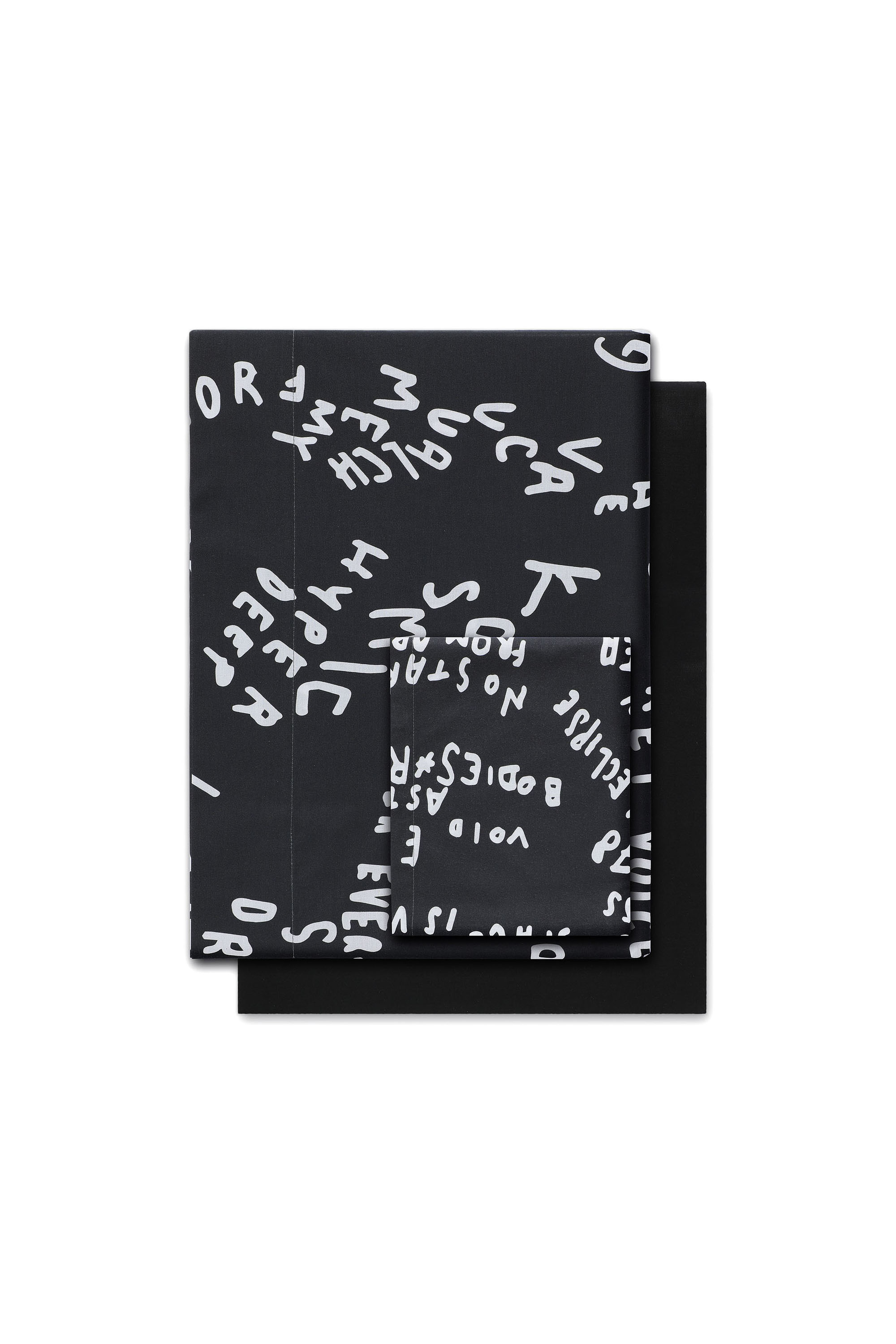 Diesel - 2003997 CLET SCRIBBLES  160X290 PR002, Unisex's Bed sheets set SCRIBBLES in Black - 1