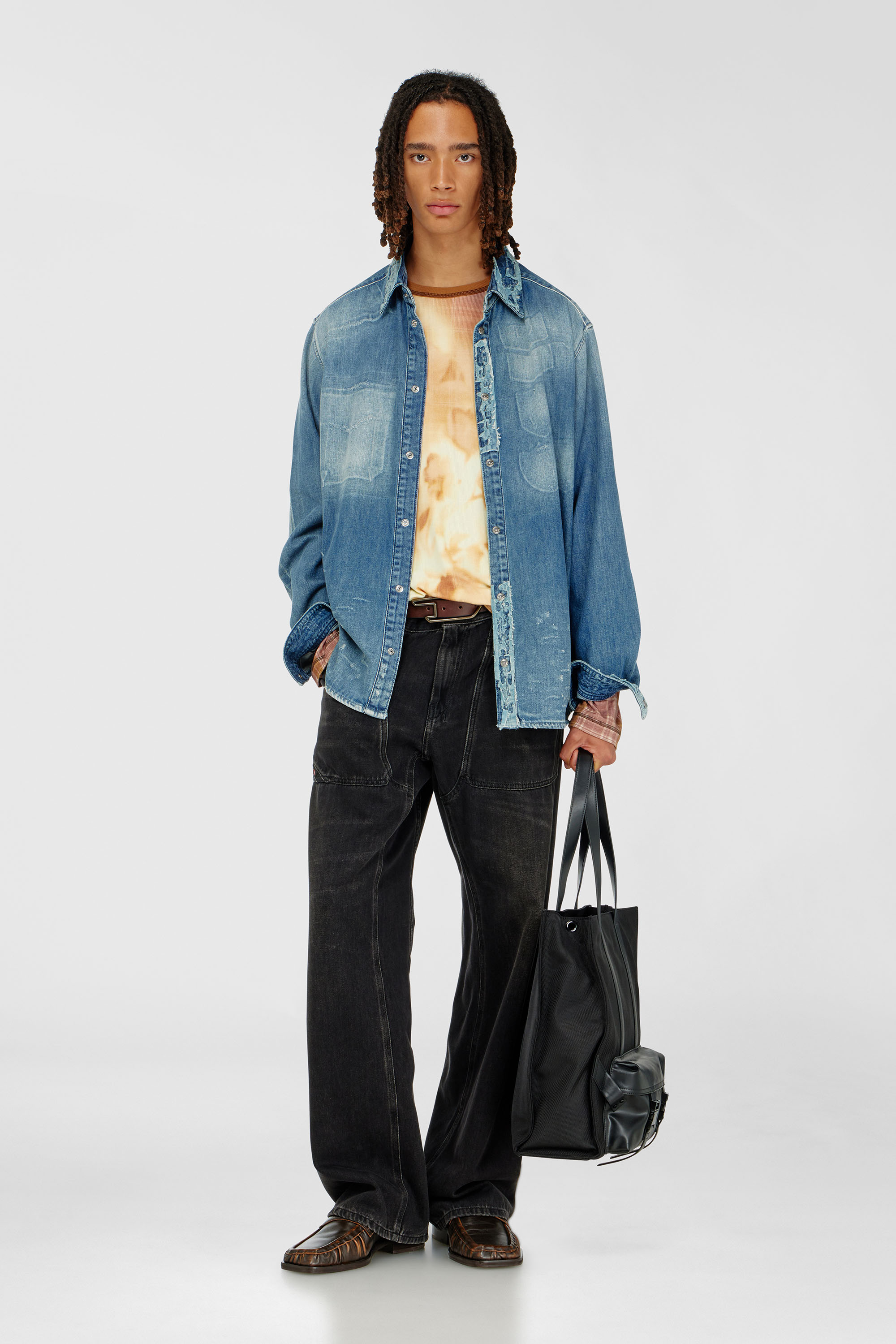 Diesel - MULTI-PKTS TOTE X, Multi-Pkts - Sac cabas avec poche &agrave; rabat et zip Mixte in Noir - 2