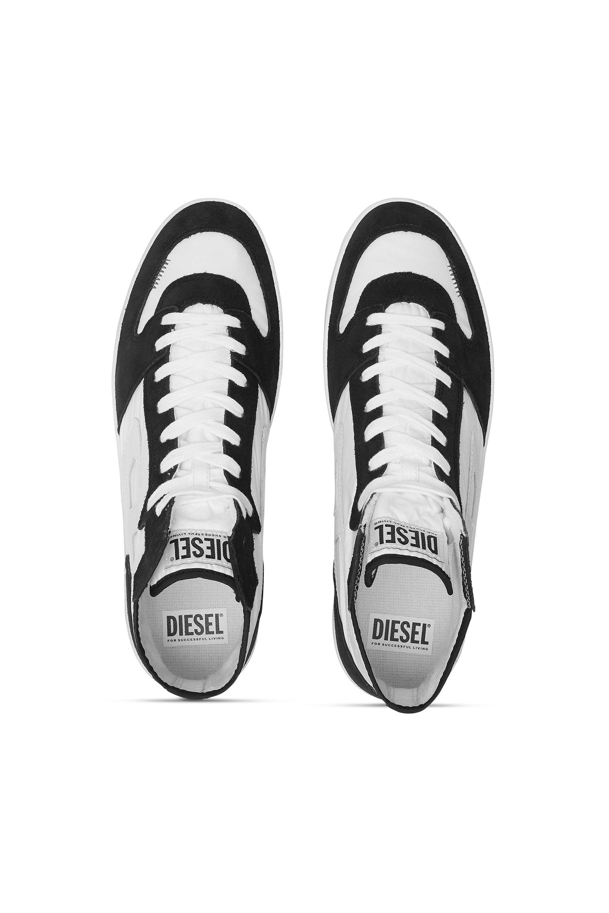 Diesel - S-LEROJI D-1 MID, S-Leroji D-Sneakers montantes matelassé en ripstop et cuir suédé Homme in Polychrome - 5