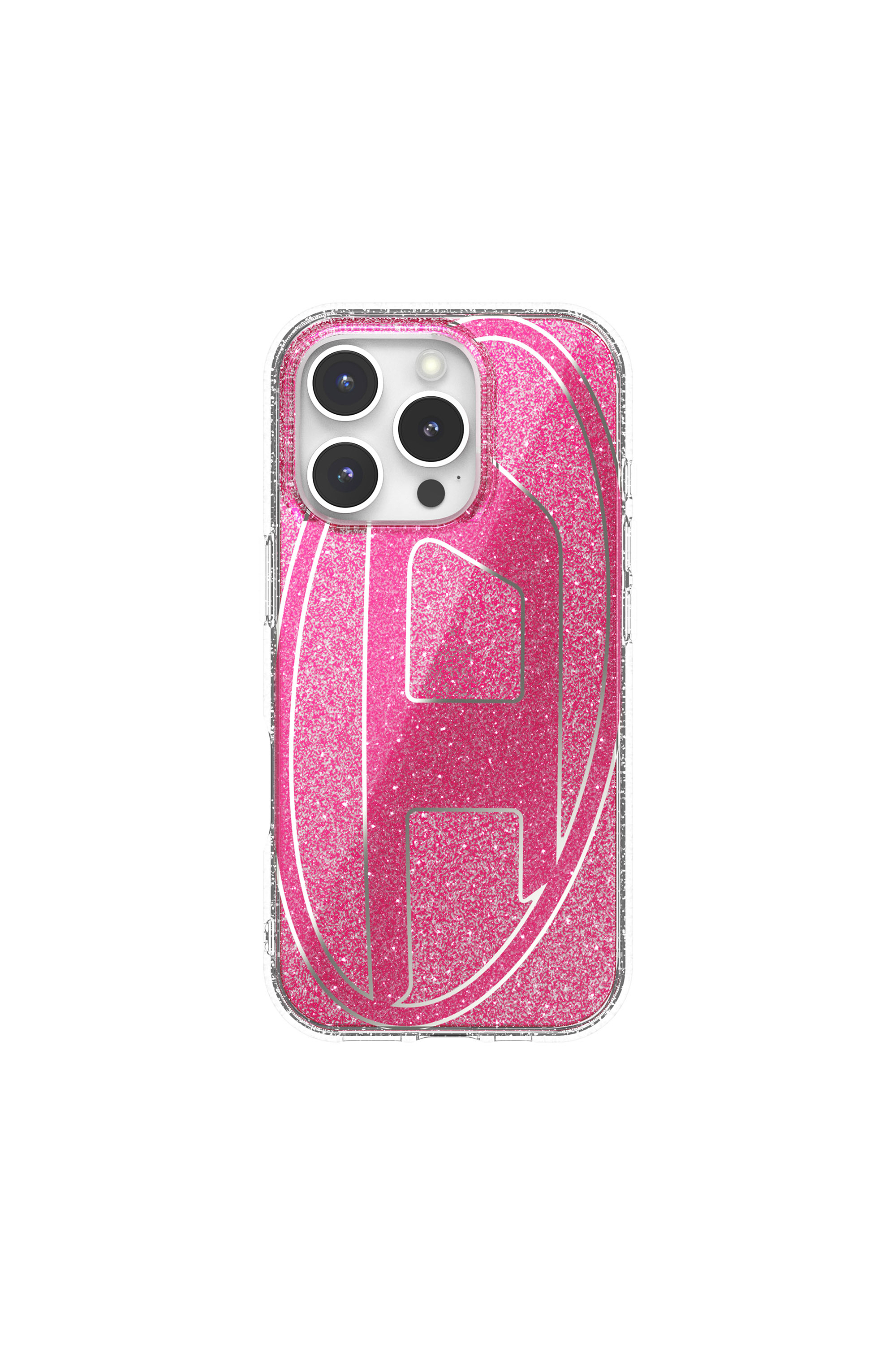 Diesel - 60156 AOP CASE, Coque paillet&eacute;e pour l'iP 16 Pro Mixte in Rose - 3