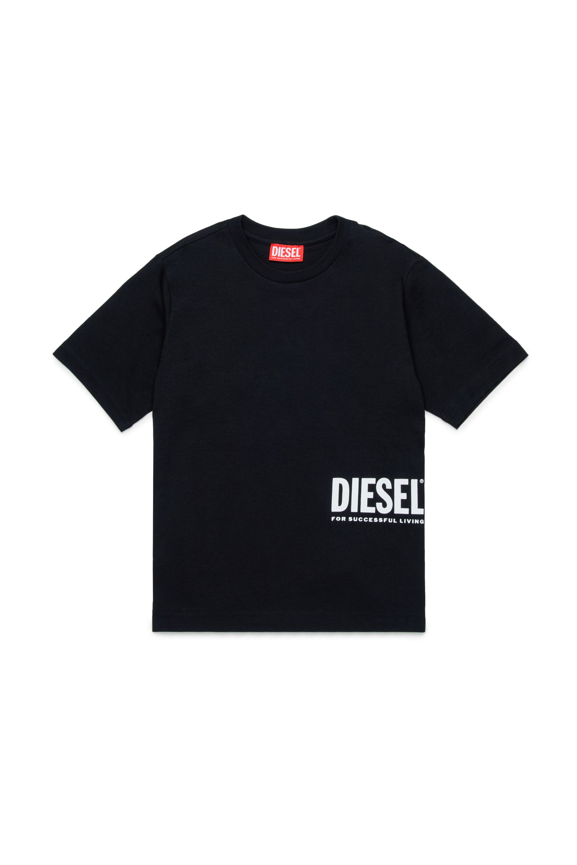 Diesel - MTFIND OVER, T-shirt avec logo Biscotto Homme in Noir - 1