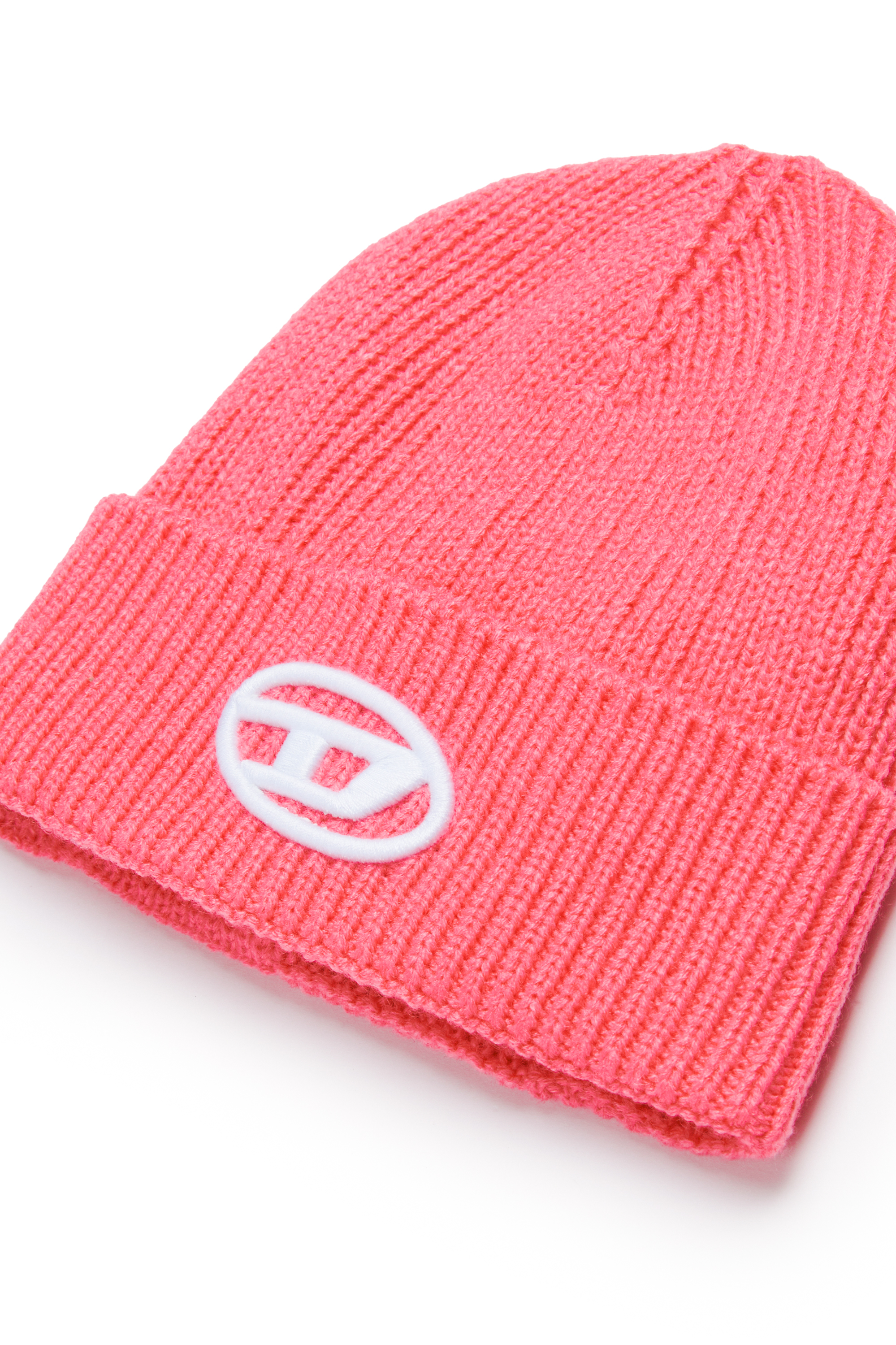 Diesel - FMARCOB, Bonnet avec broderie Oval D Mixte in Rose - 3