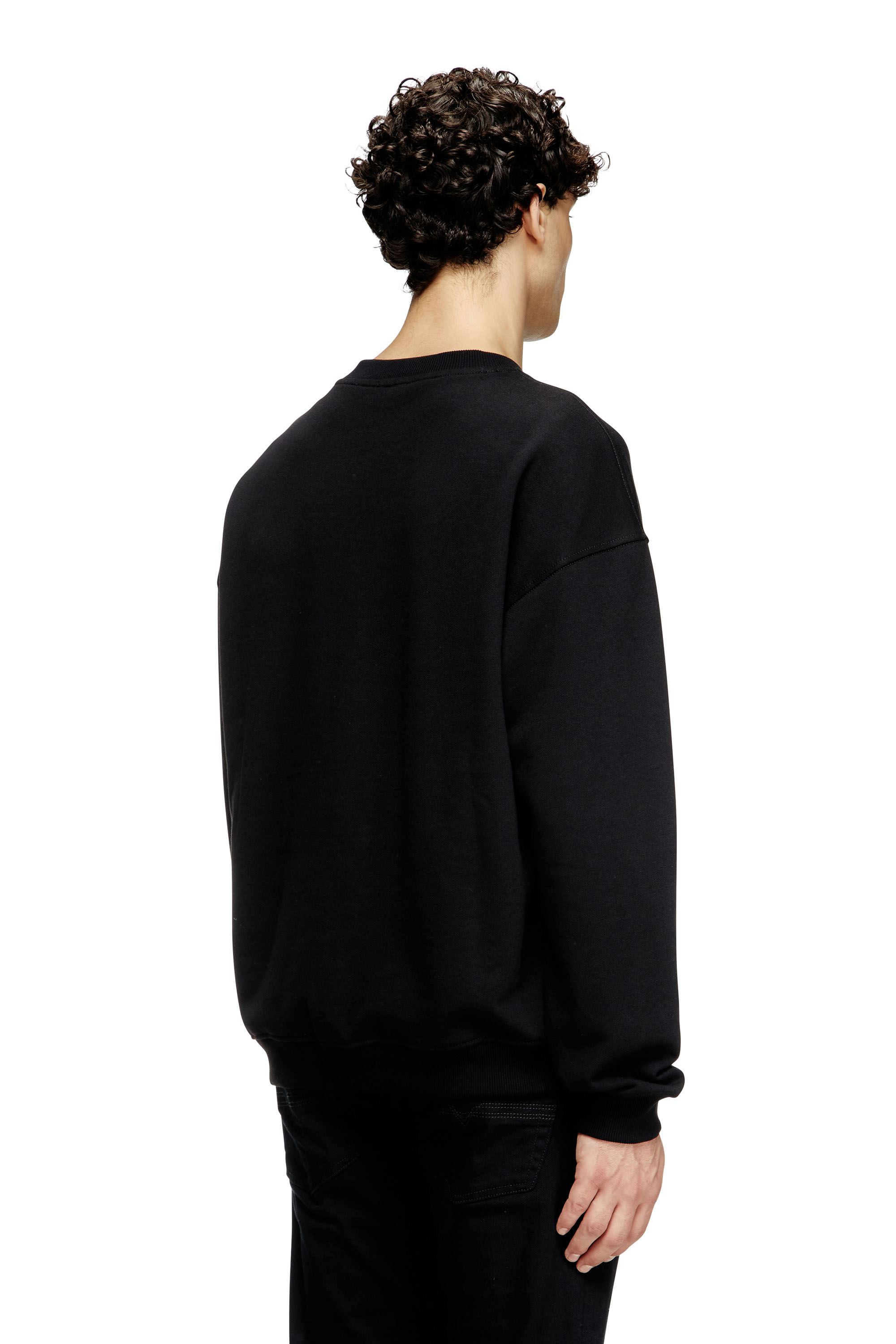 Diesel - S-BOXT-OD, Sweat-shirt avec cut-out Oval D Homme in Noir - 4