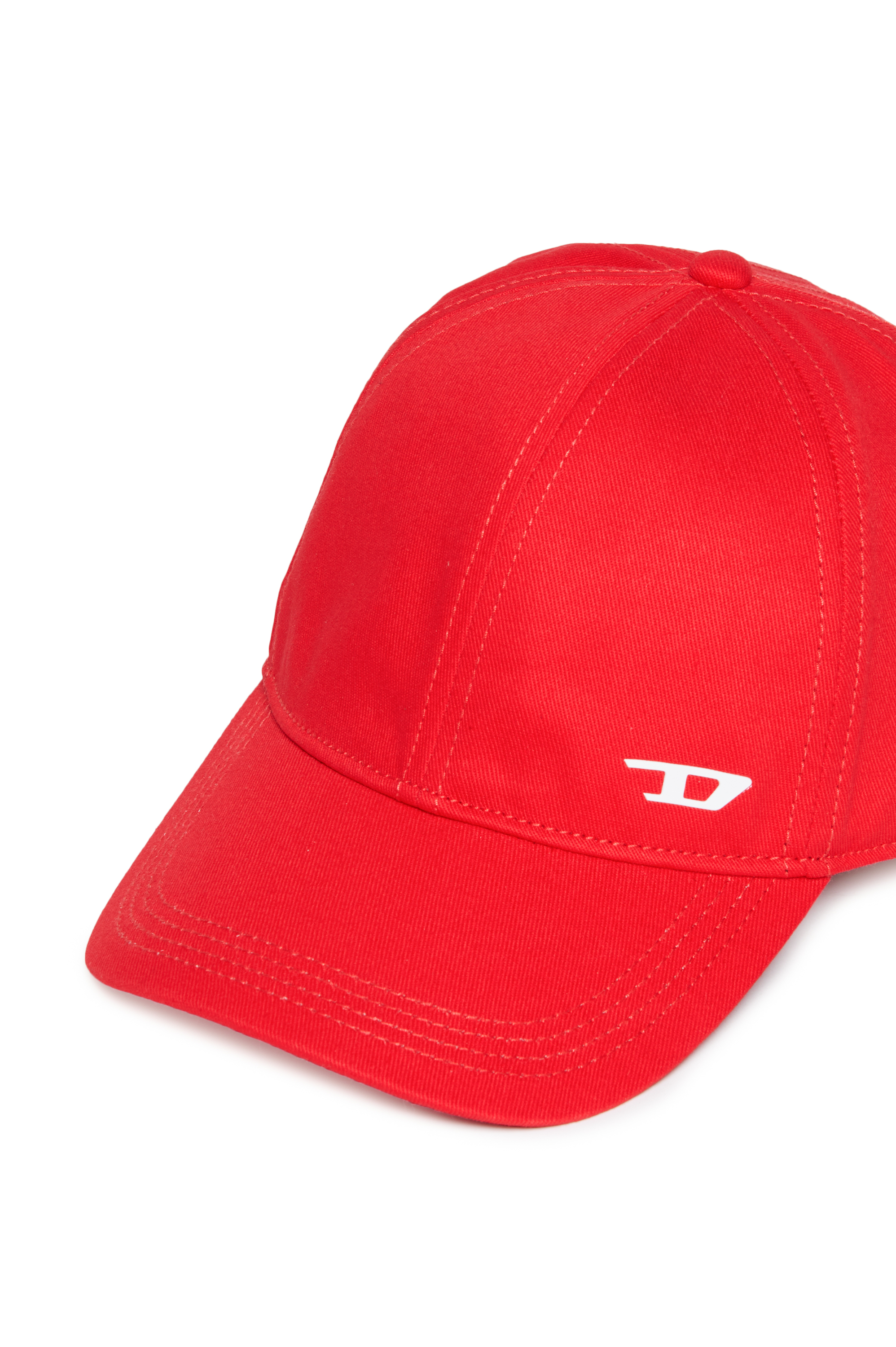 Diesel - FENSID, Casquette de baseball avec logo D Homme in Rouge - 3