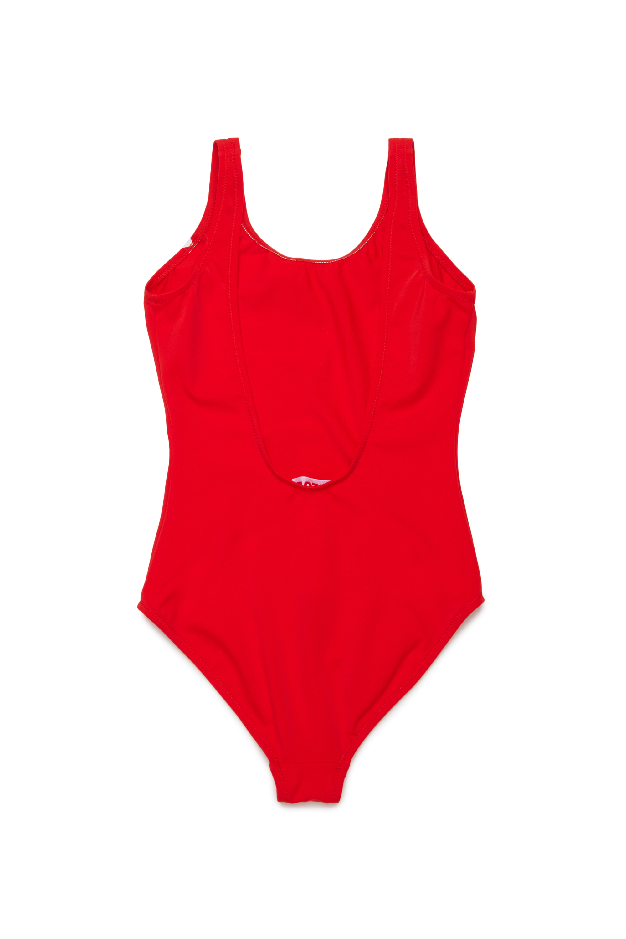 Diesel - MIDELY, Maillot de bain uni avec maxi logo Femme in Rouge - 2
