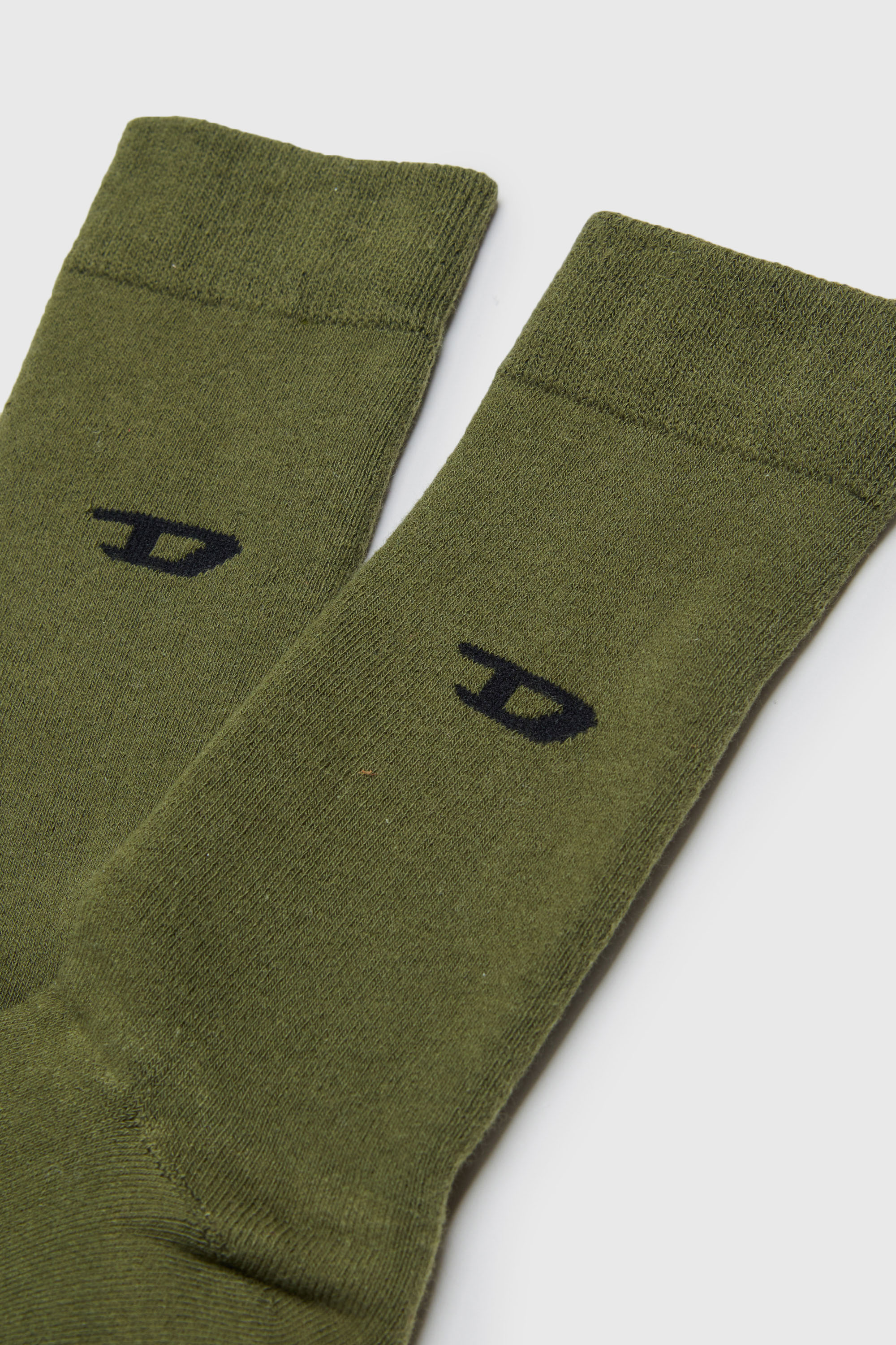 Diesel - ZSENDYBIPACK, Lot de deux paires de chaussettes en coton avec d&eacute;tails logo Homme in Polychrome - 2