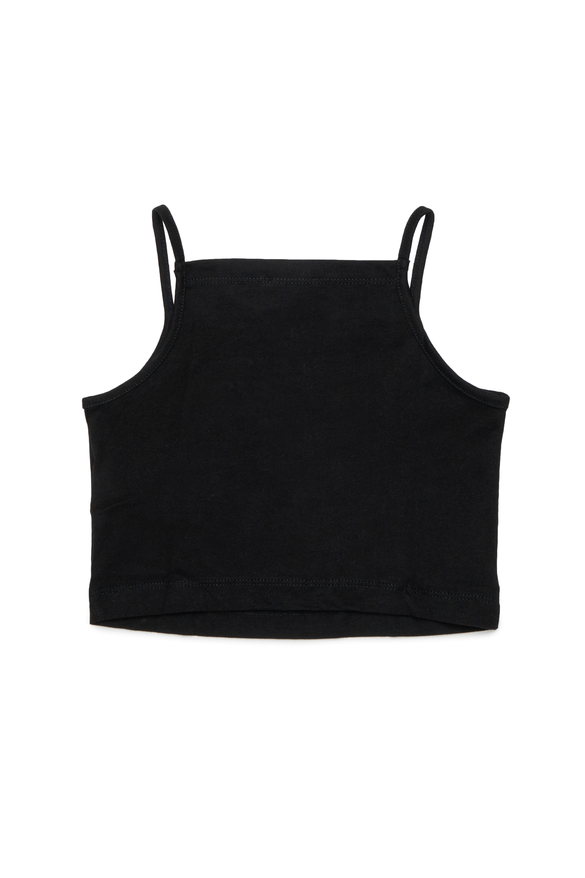 Diesel - TEDIM, Woman's Crop top with thin straps in Black - 2