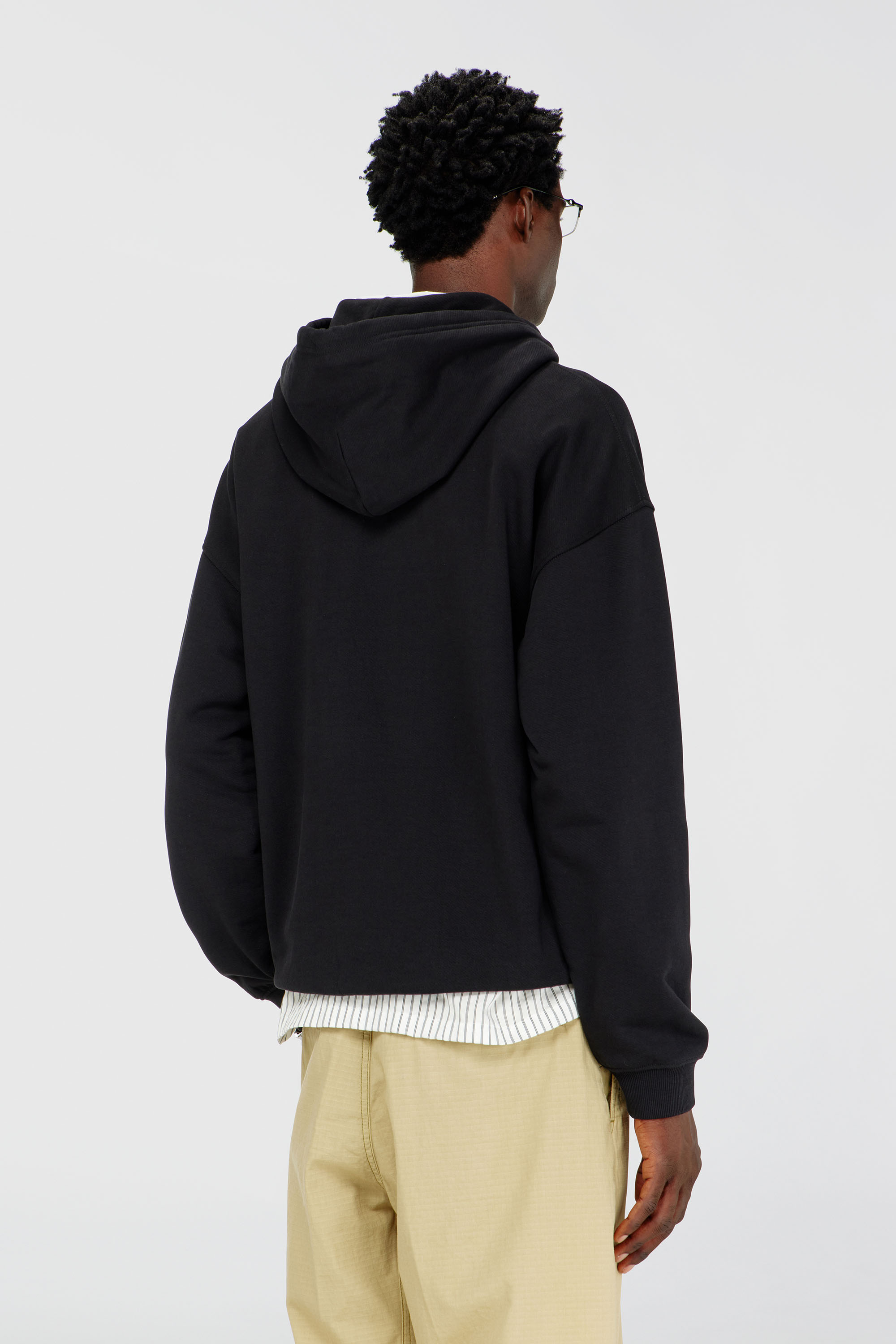 Diesel - S-BOXT-HOOD-DCO, Sweat &agrave; coupe d&eacute;contract&eacute;e avec poche kangourou Homme in Noir - 4