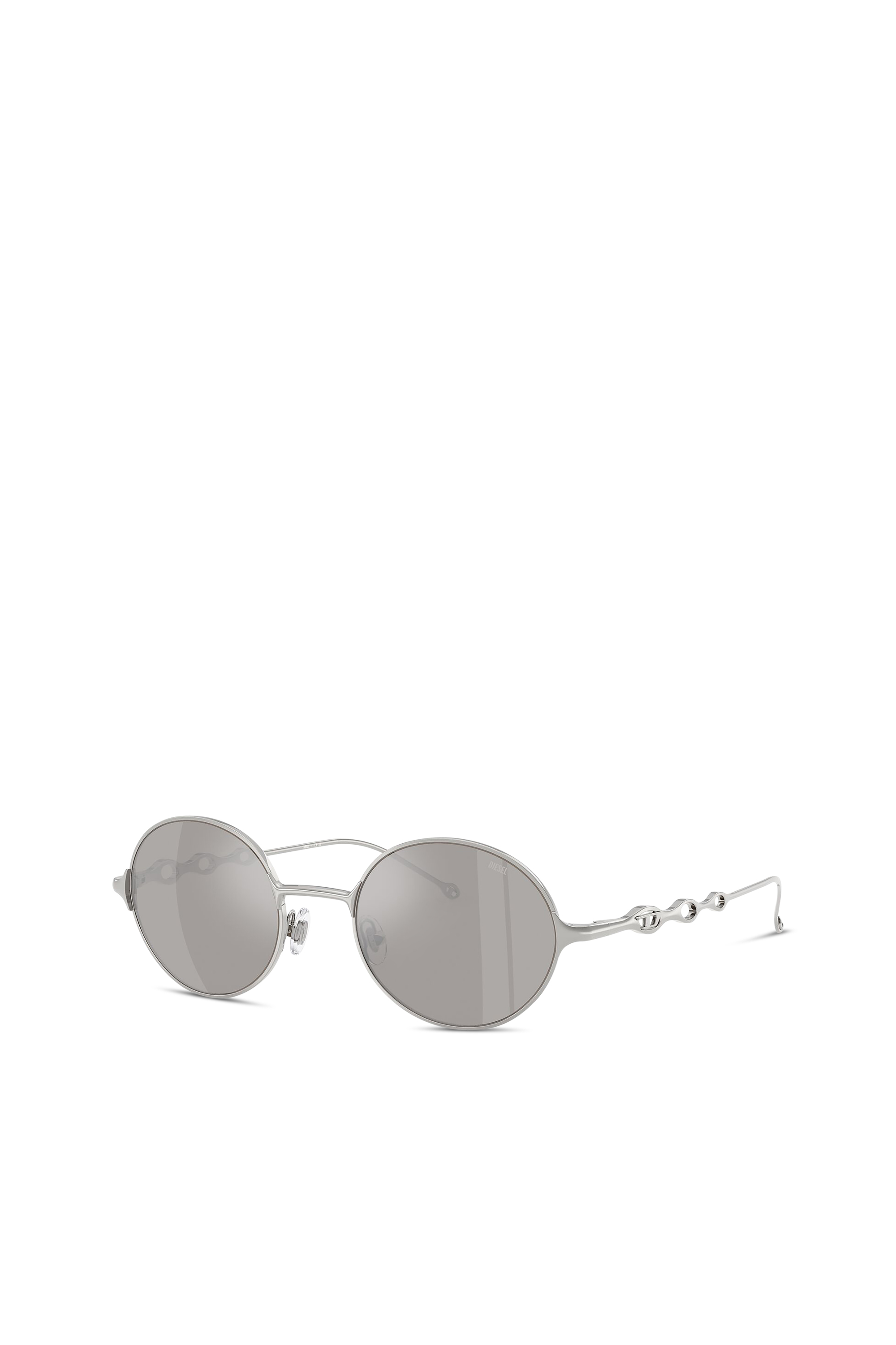 Diesel - 0DL1008, Lunettes de soleil rondes Mixte in Gris argenté - 5