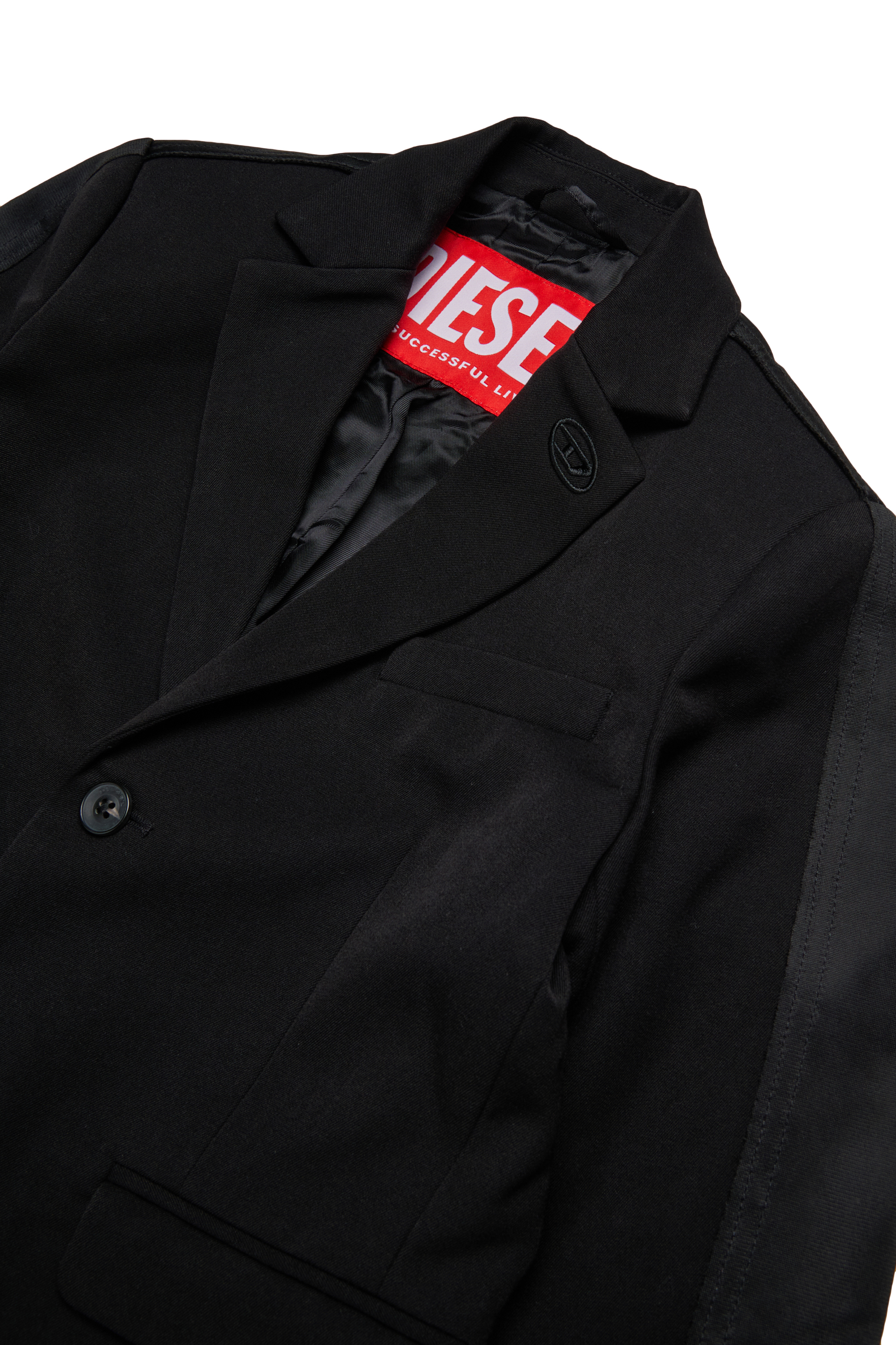 Diesel - JWIRE, Veste de costume avec mélange de matières Homme in Noir - 3