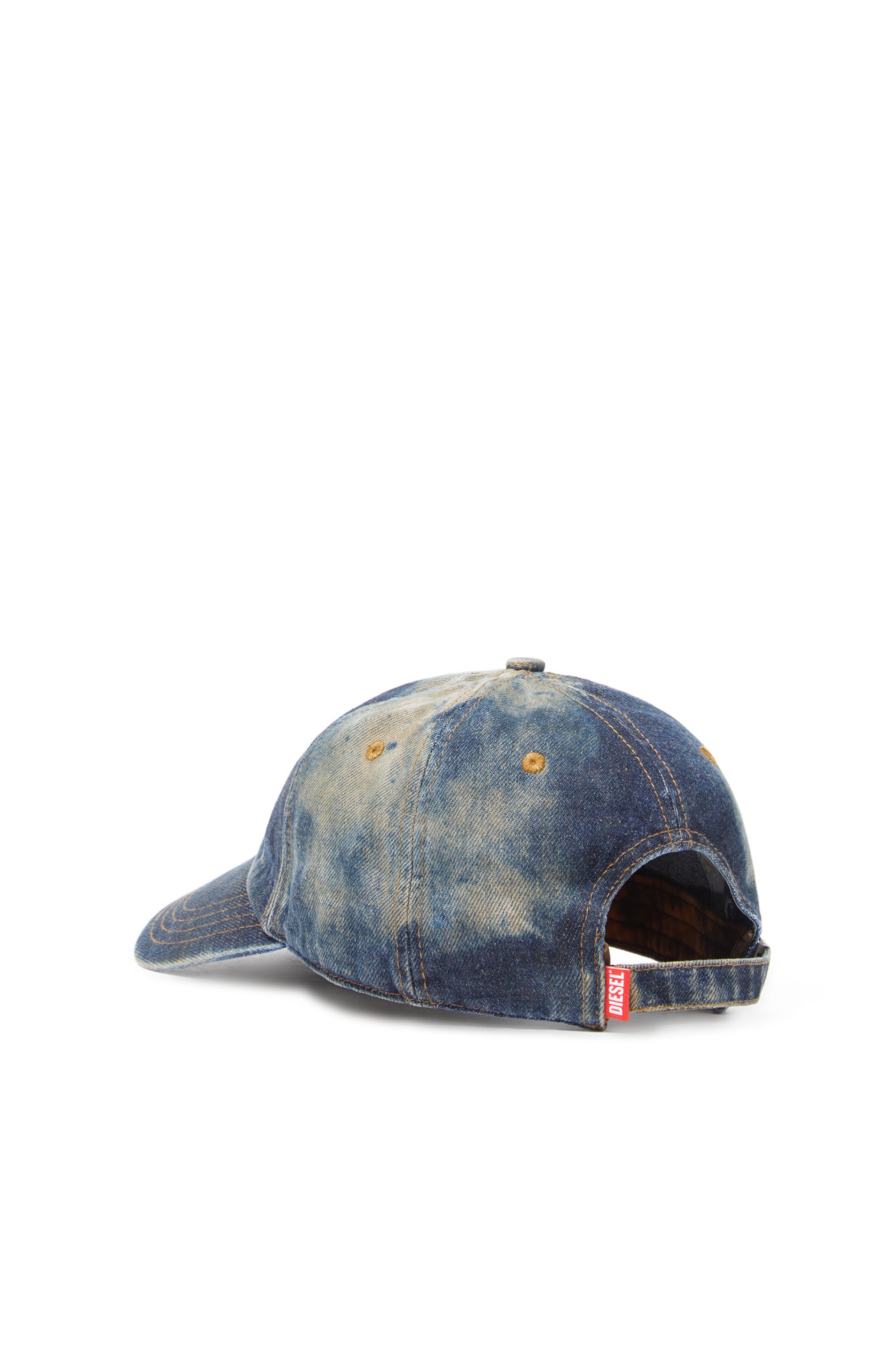 Diesel - C-CAP-DD, Unisex's Baseball cap in dirty-effect denim in Blue - 2