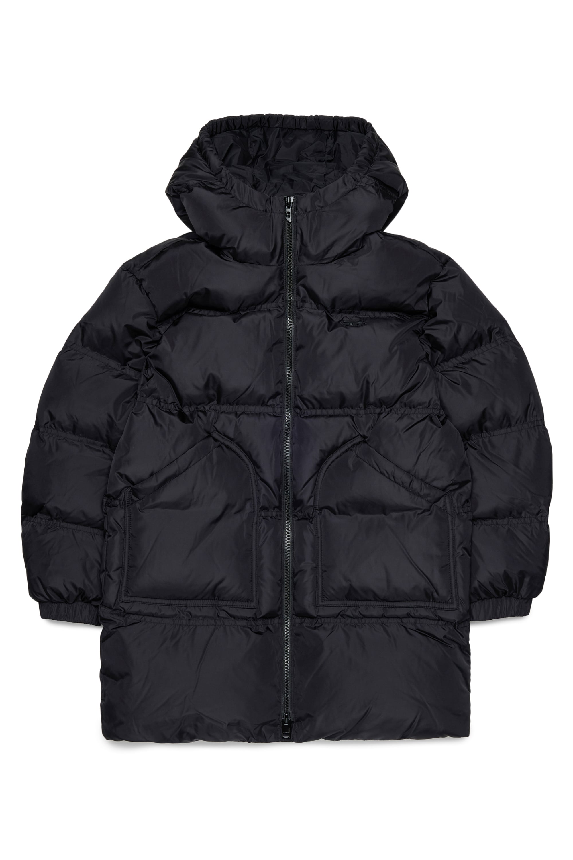 Diesel - JRIVONLONG, Manteau puffer avec poches oversize Mixte in Noir - 1