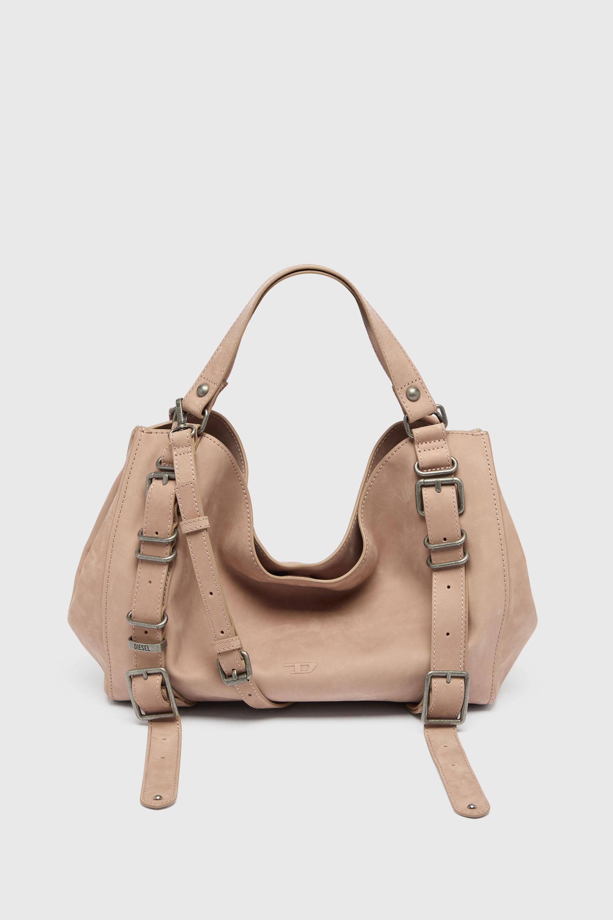 Diesel - D-ONE TOPHANDLE M, D-One-Sac medium &agrave; poign&eacute;e sup&eacute;rieure en cuir trait&eacute; Mixte in Rose - 3