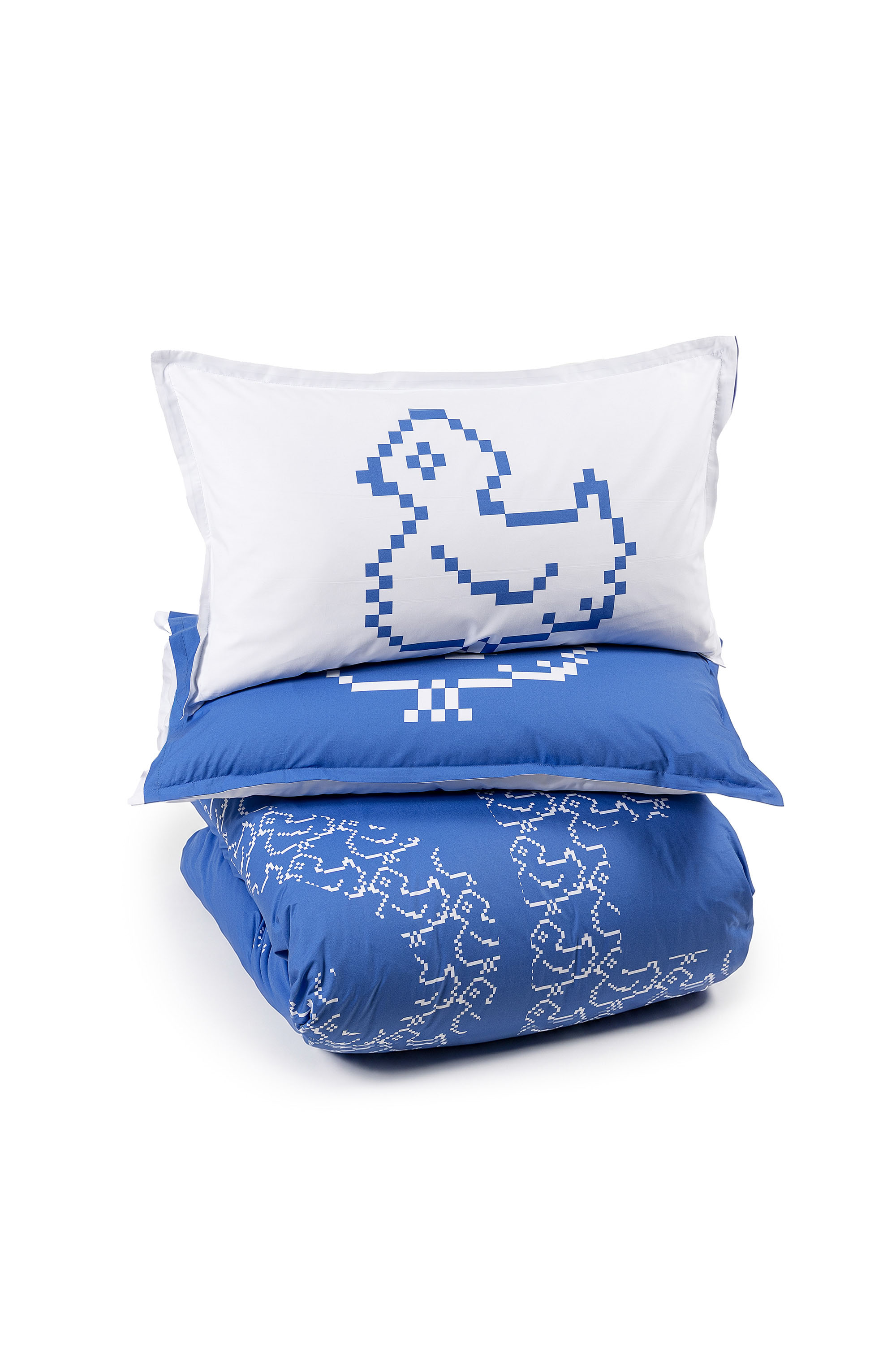 Diesel - 1018141  PIXEL DUCKS BLUE PERCALE DUVET, Parure de lit en percale pour lit queen size Mixte in Bleu - 2