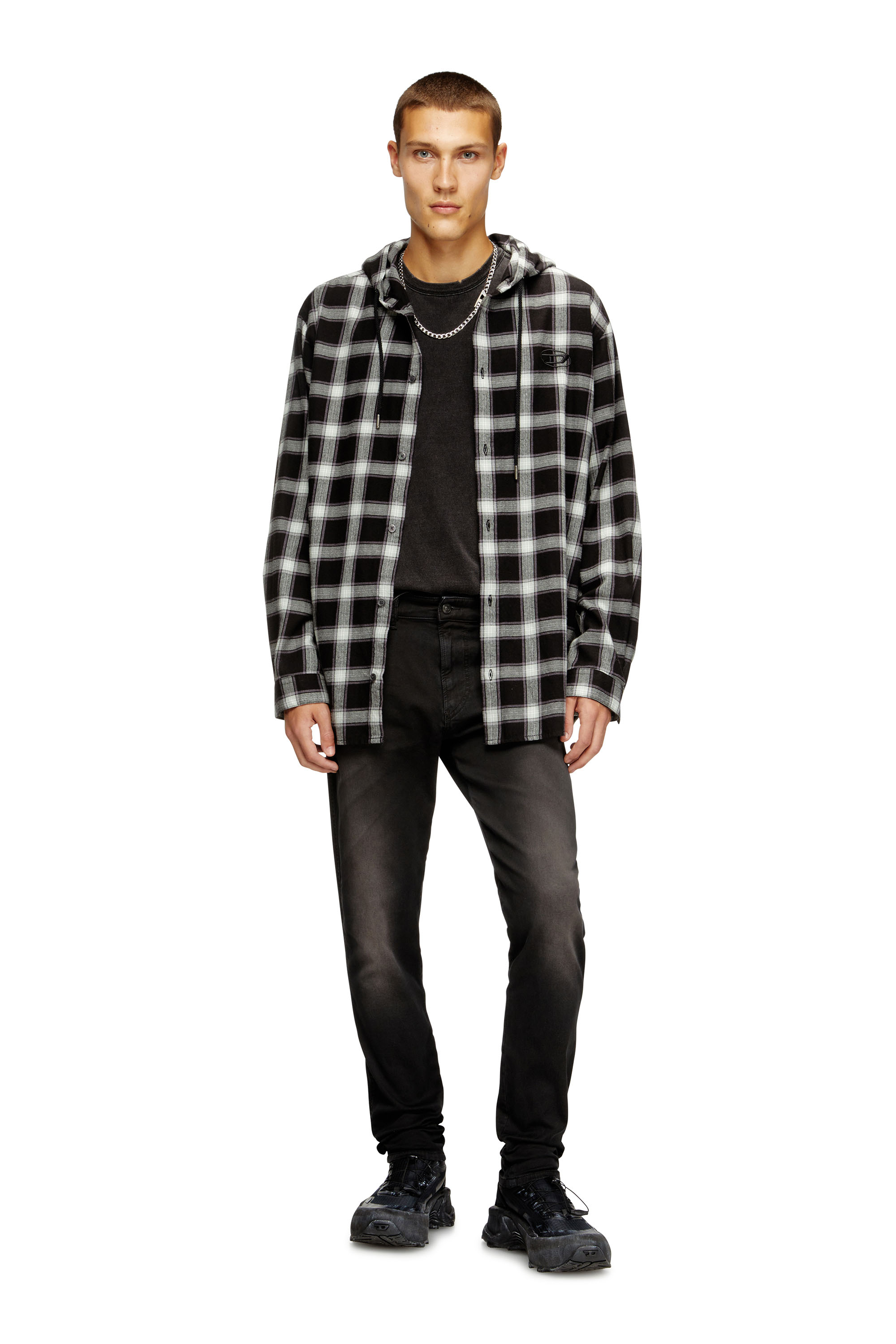 Diesel - Slim 2062 D-Strukt Joggjeans® 0670M Homme, Noir/Gris foncé - Image 2