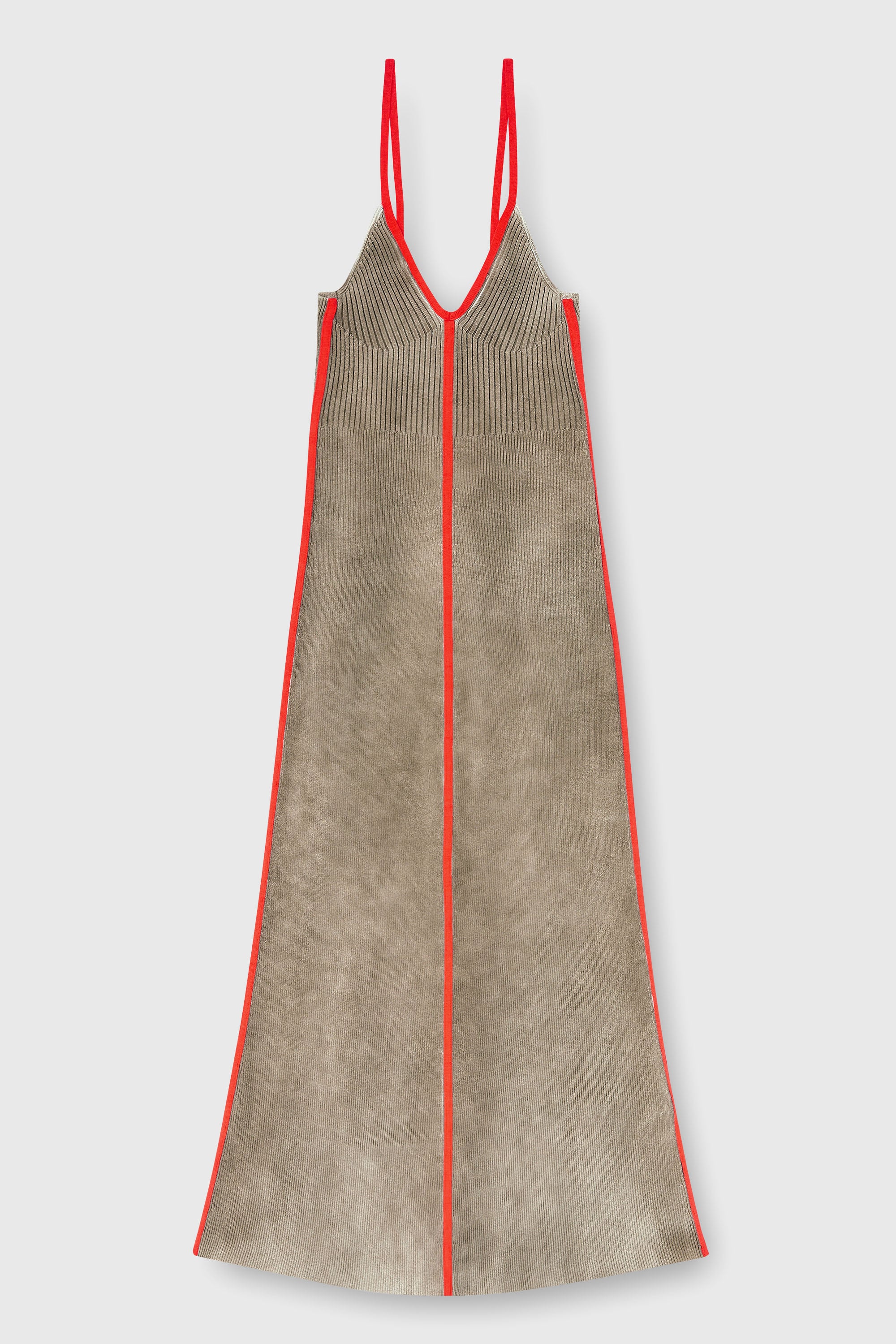 Diesel - M-SARMELA, Robe midi en maille c&ocirc;tel&eacute;e avec bandes contrast&eacute;es Femme in Polychrome - 1