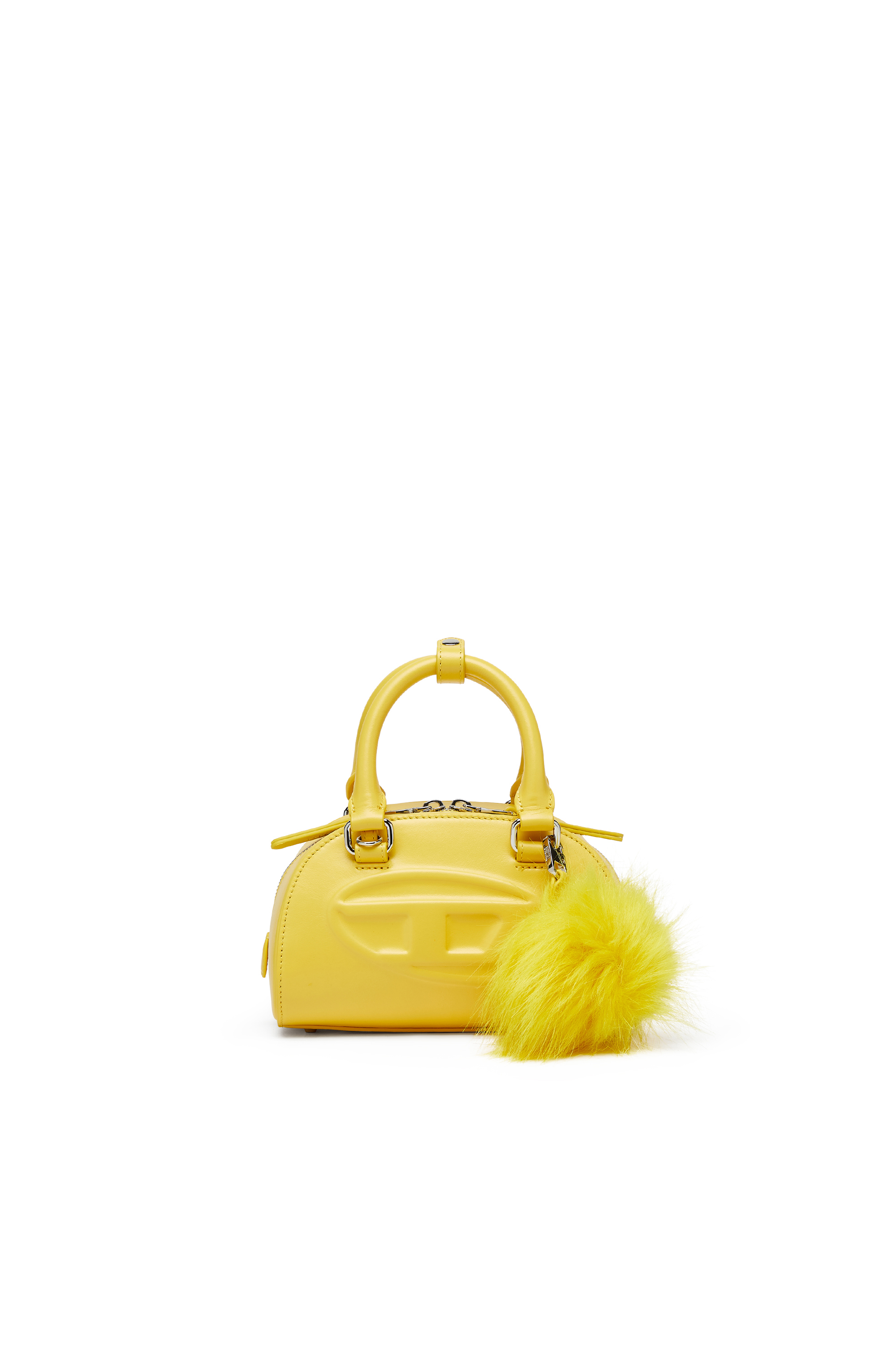 Diesel - 1DR DOME CROSSBODY, 1DR Dome-Mini sac bowling en cuir nappa Femme in Jaune - 1