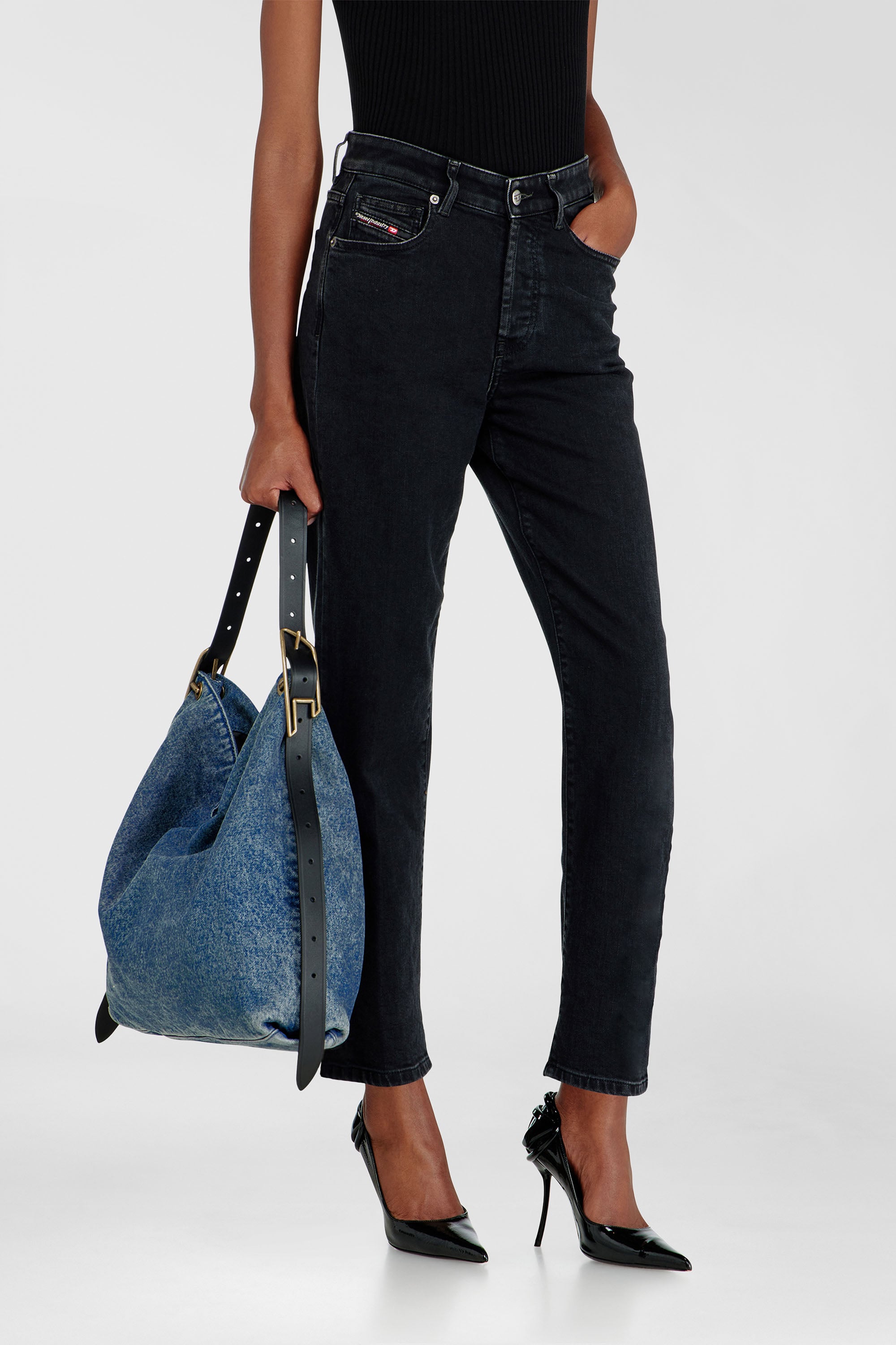 Diesel - Regular Jeans 1981 D-Went 09N89 Femme, Noir/Gris fonc&eacute; - Image 7