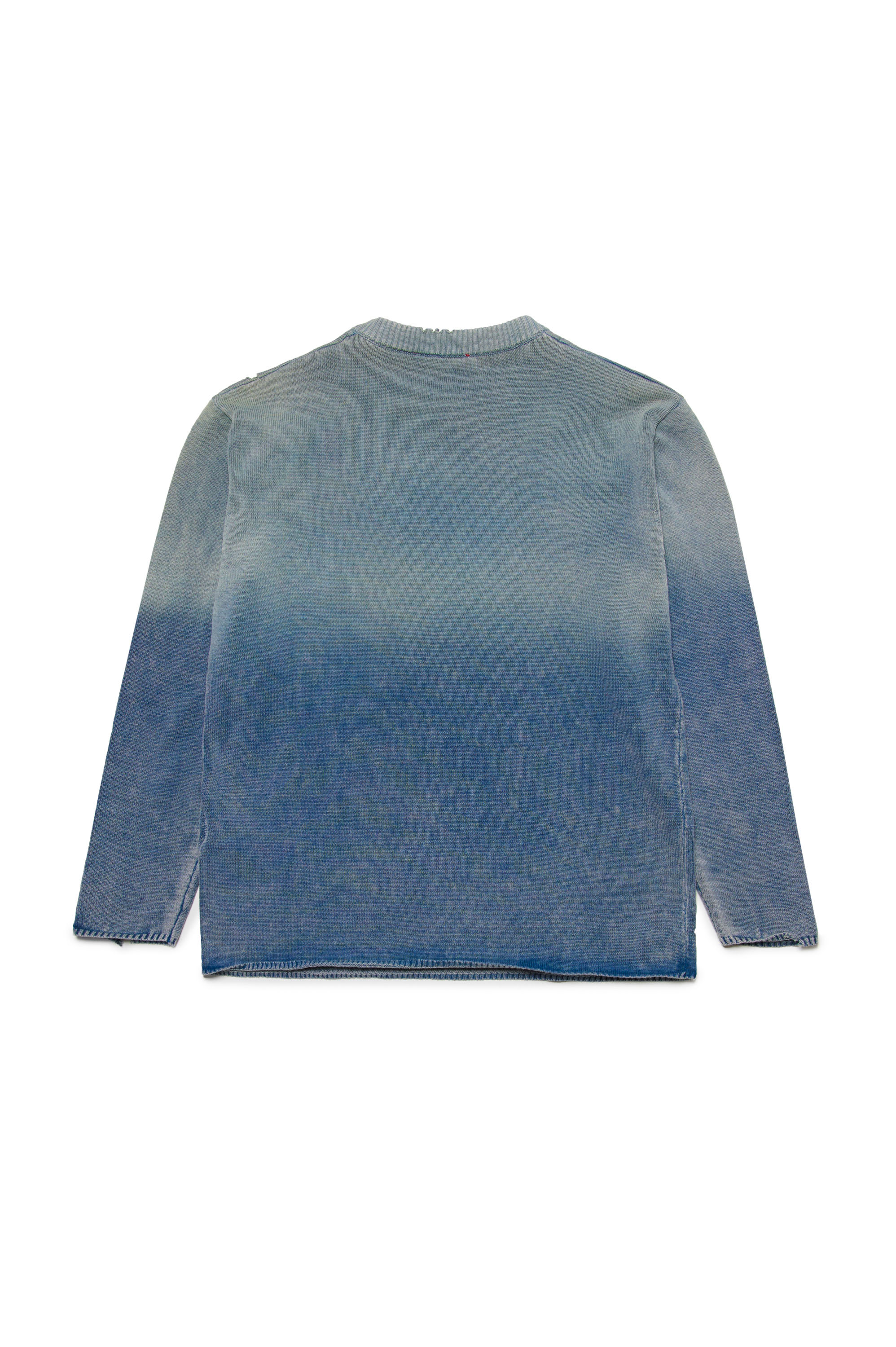 Diesel - KSUDDIS OVER, Homme Sweat-shirt effet vieilli avec spray couleur in Bleu - Image 2