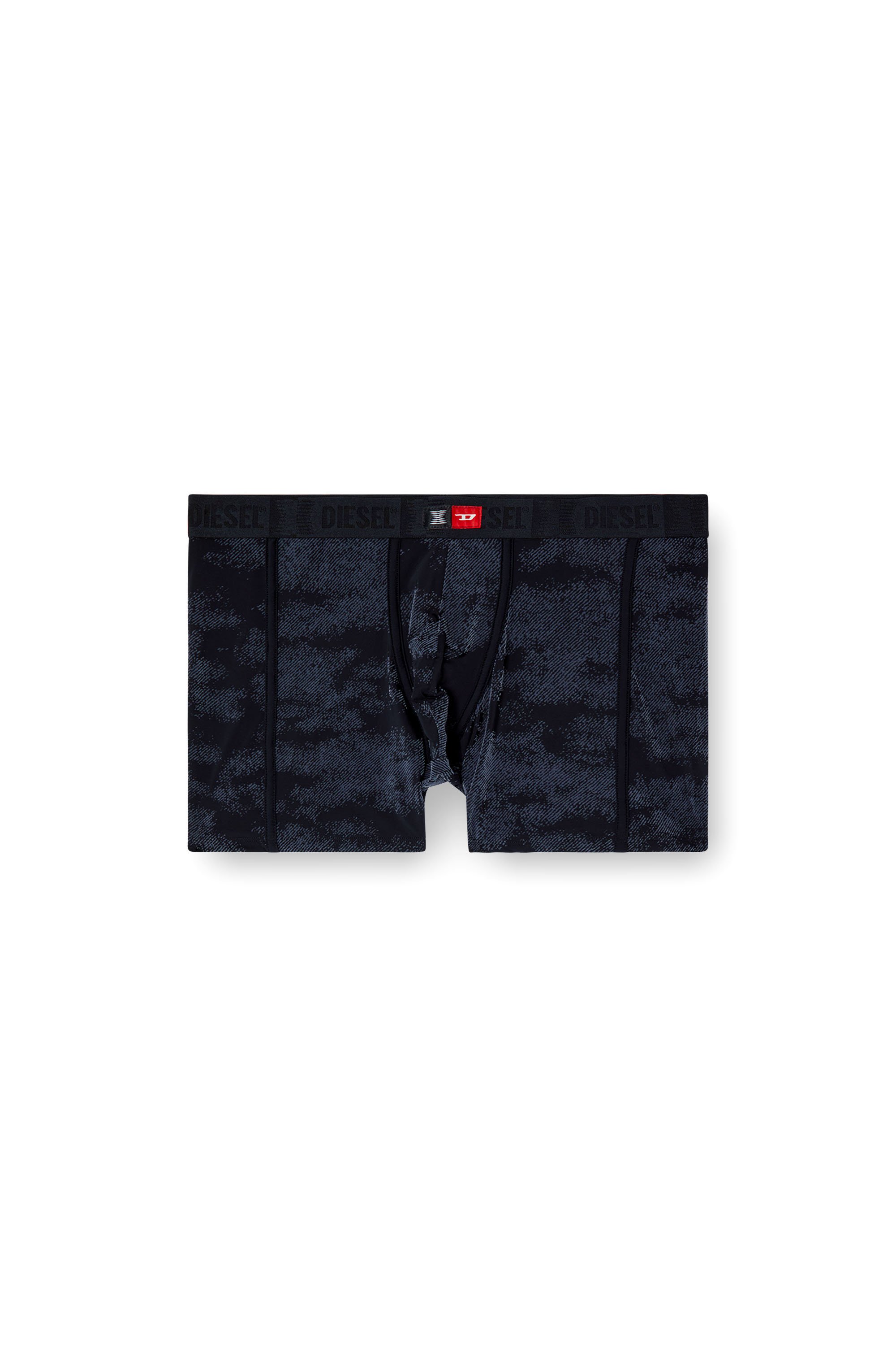 Diesel - FLOCKED-BOXER-BRIEFS, Man's Flocked microfibre boxer briefs in Black - 4