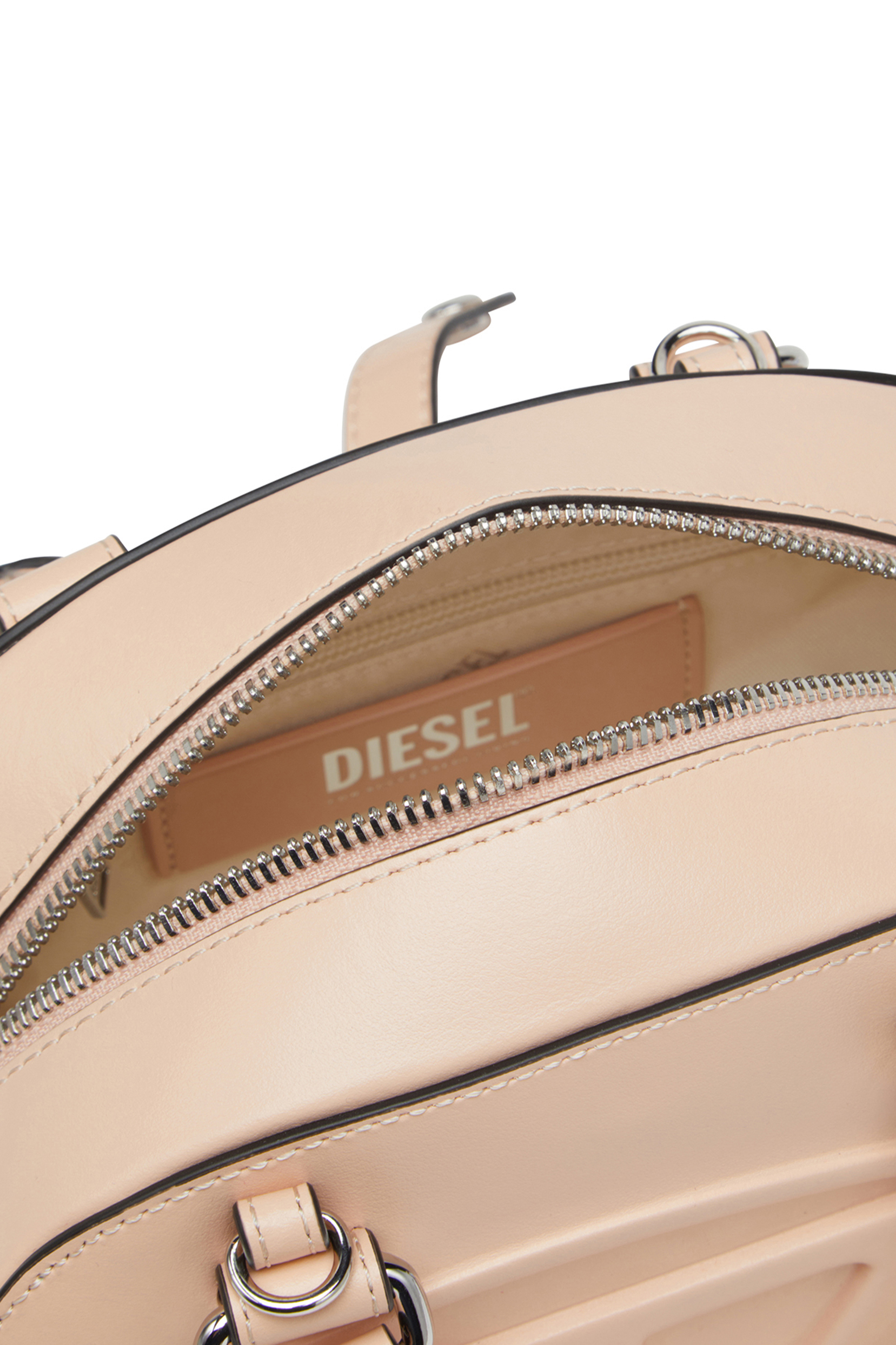 Diesel - 1DR DOME CROSSBODY, 1DR Dome-Mini sac bowling en cuir Femme in Rose - 3