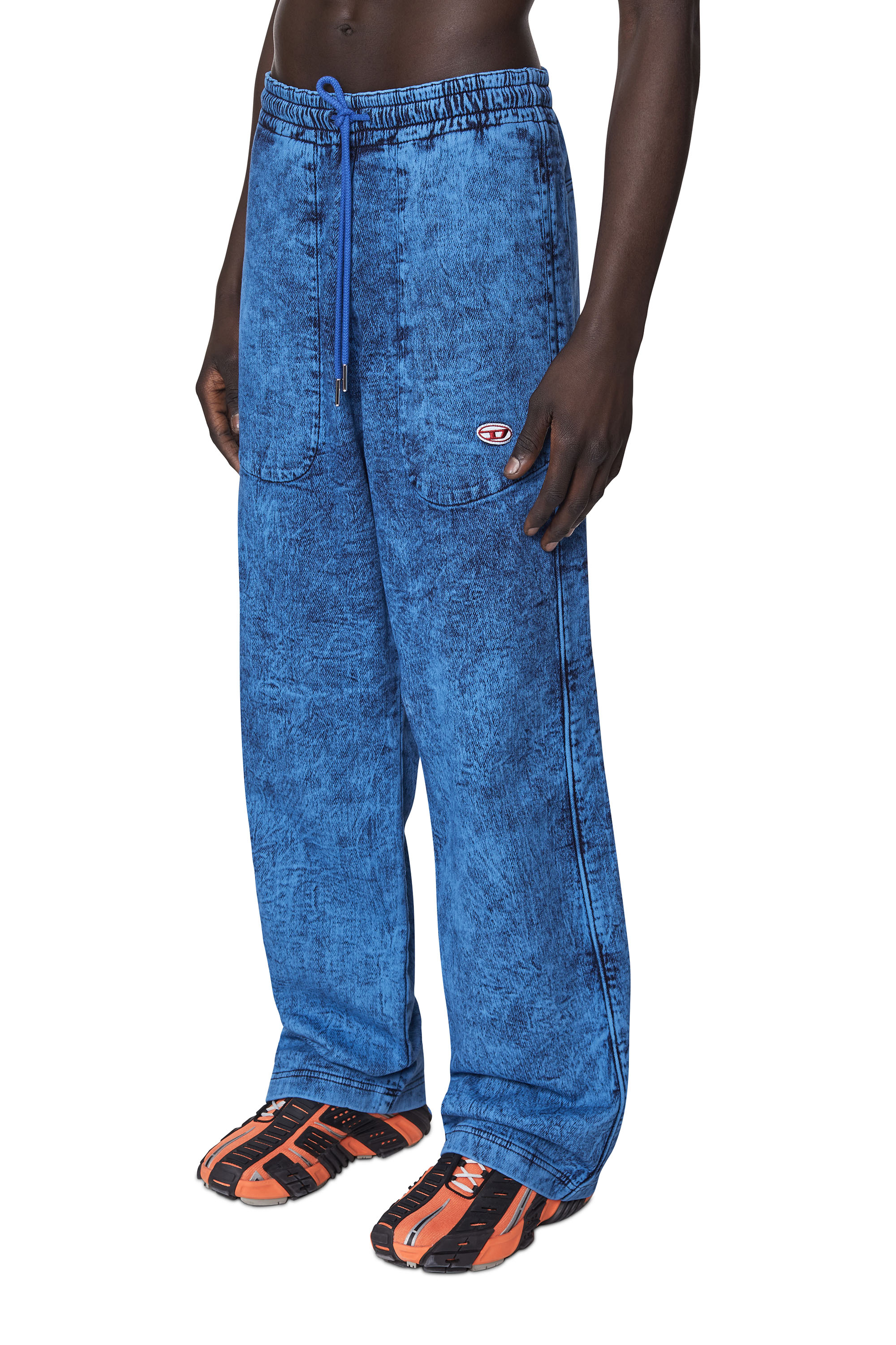 Diesel - D-Martians Track Denim 09D16 Straight, Blue - Image 4