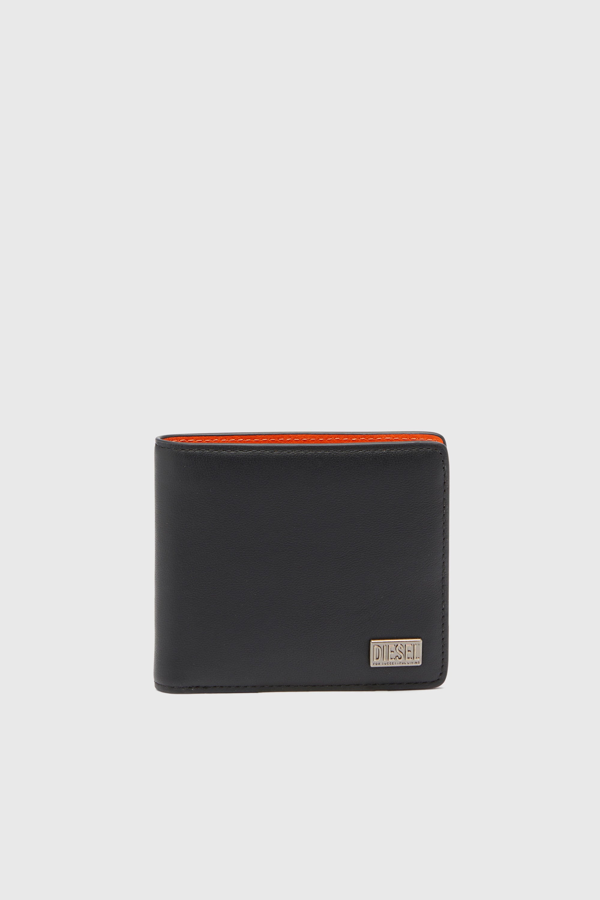 Diesel - BISCOTTO BI-FOLD COIN S 3D, Portefeuille bi-fold en cuir bicolore Homme in Polychrome - 1