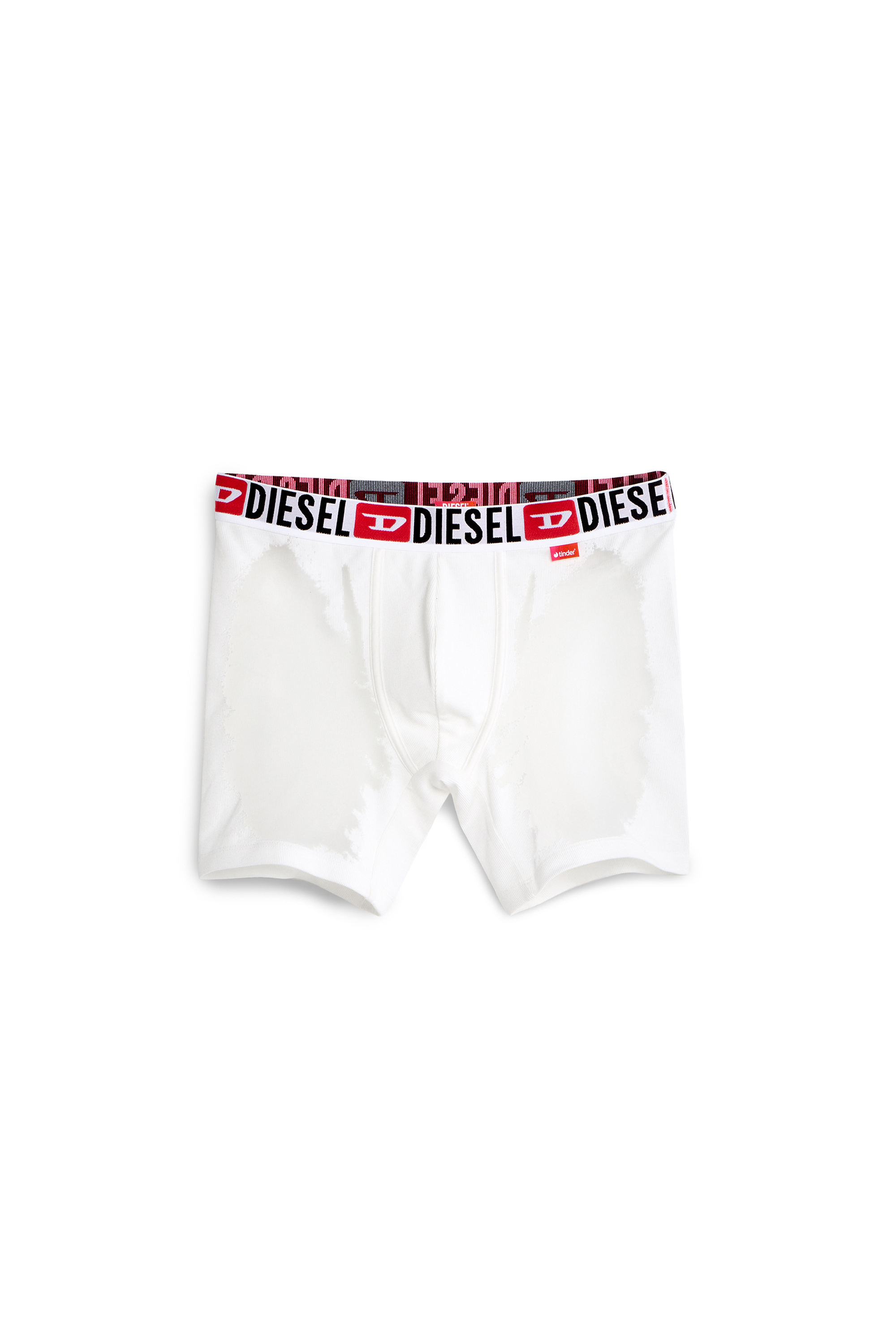 Diesel - PR-MAX-D-CORE, Boxer long avec effet d&eacute;vor&eacute; transparent Homme in Blanc - 4