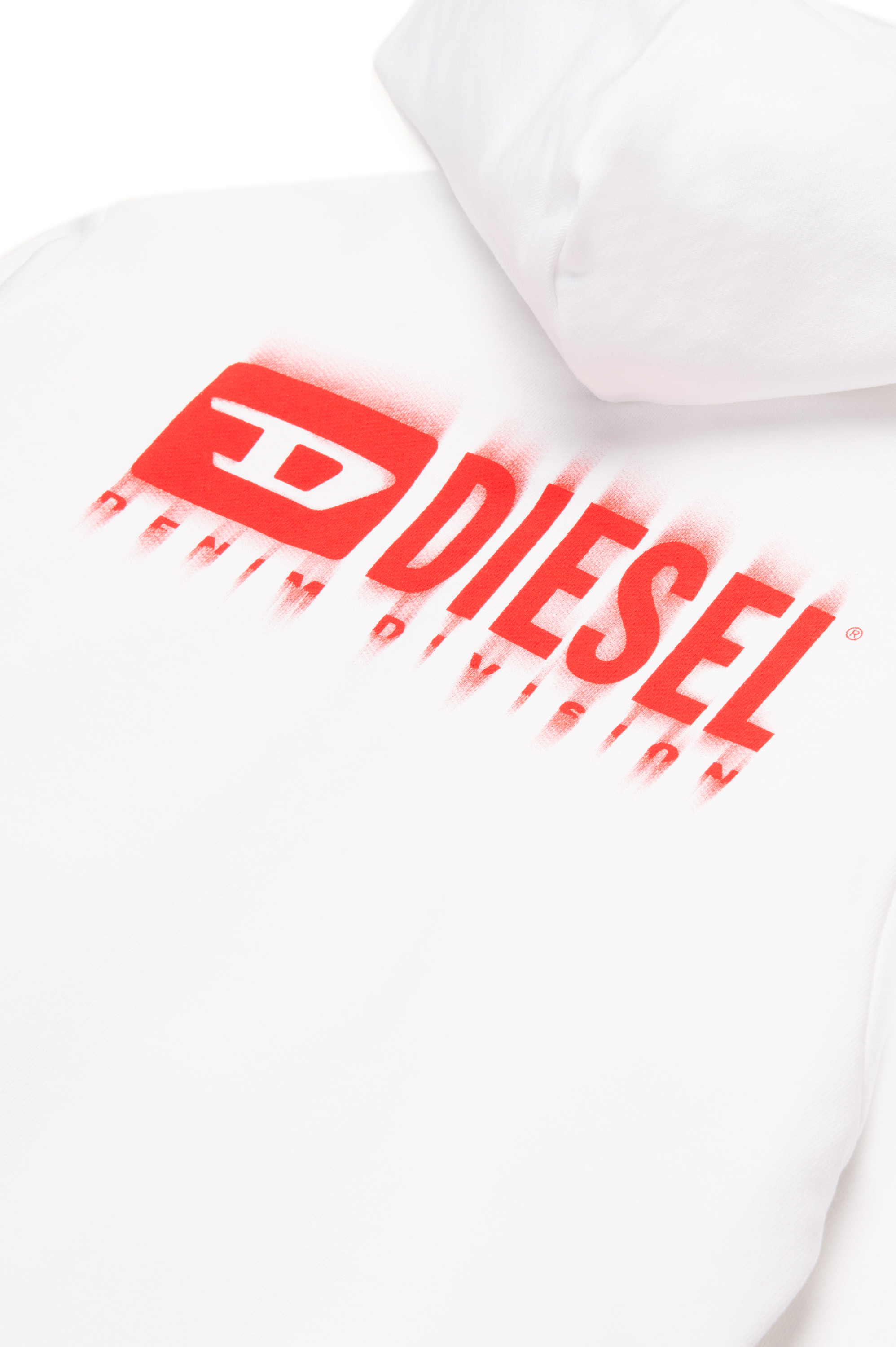 Diesel - SVOUGZIP OVER, Sweat-shirt à capuche zippé avec logo taché Homme in Blanc - 4