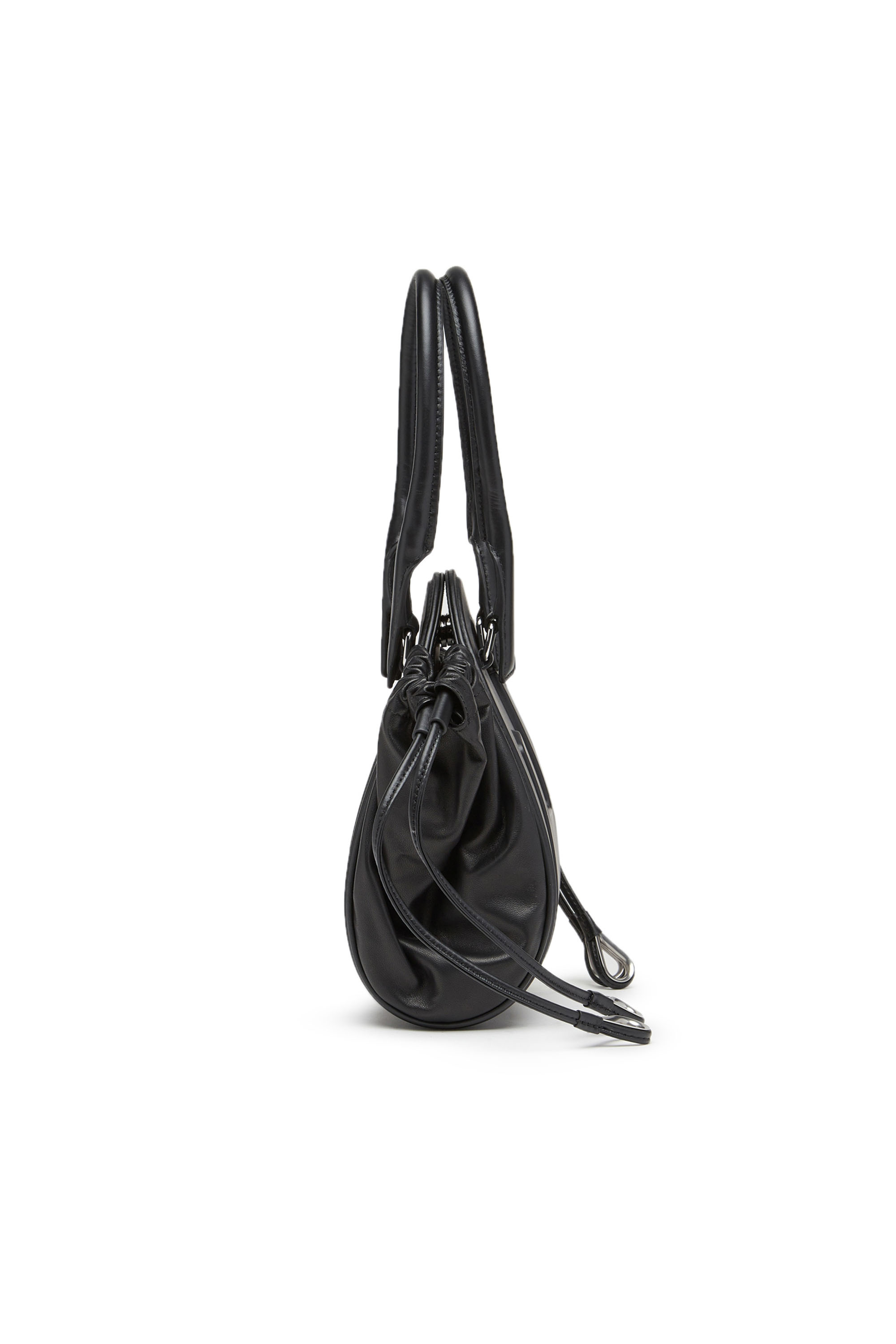 Diesel - 1DR-FOLD XS, 1DR-Fold XS-Sac &agrave; main avec logo oval en cuir nappa Femme in Noir - 4