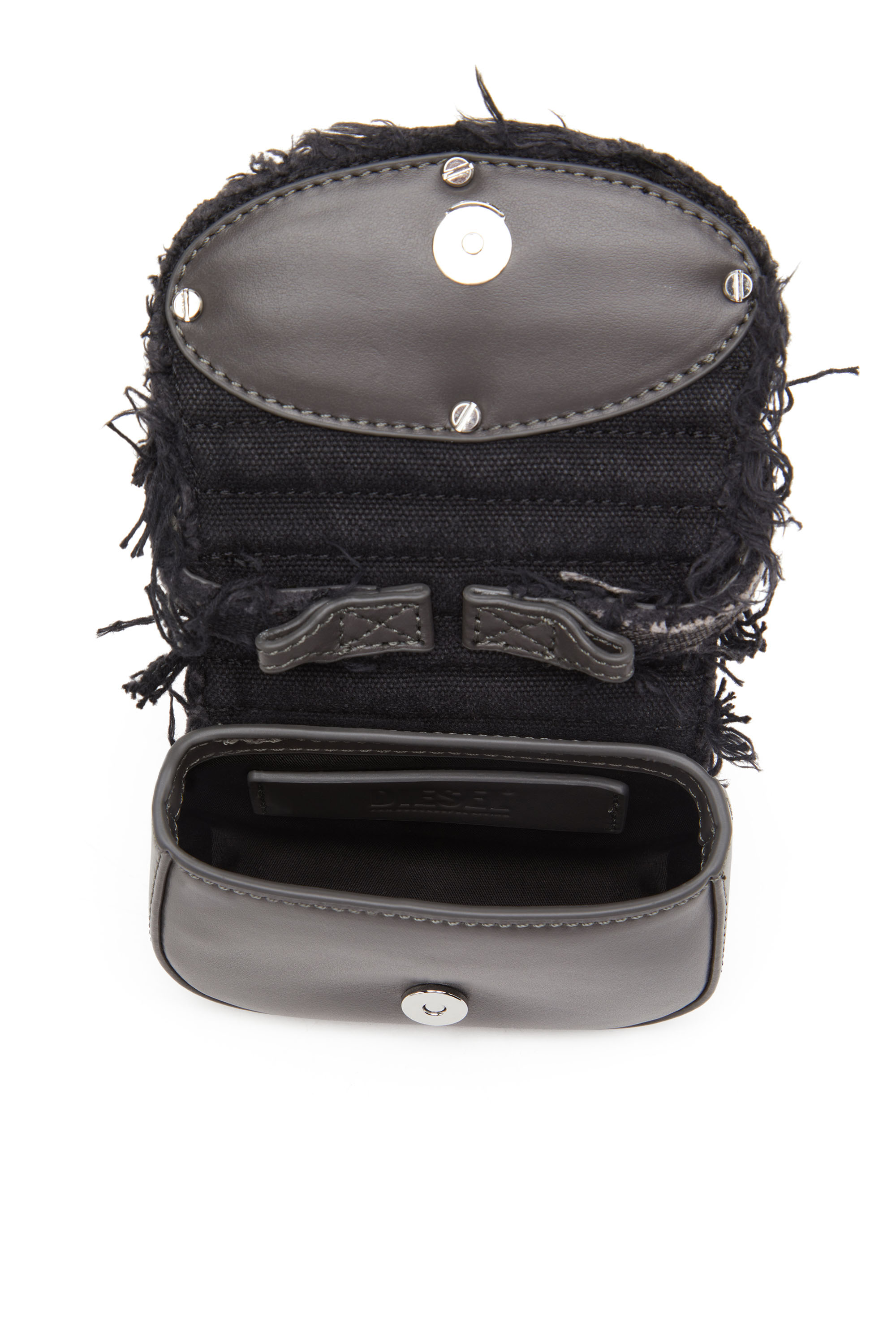 Diesel - 1DR XS, 1DR XS - Mini sac iconique en toile avec cristaux Femme in Noir - 4