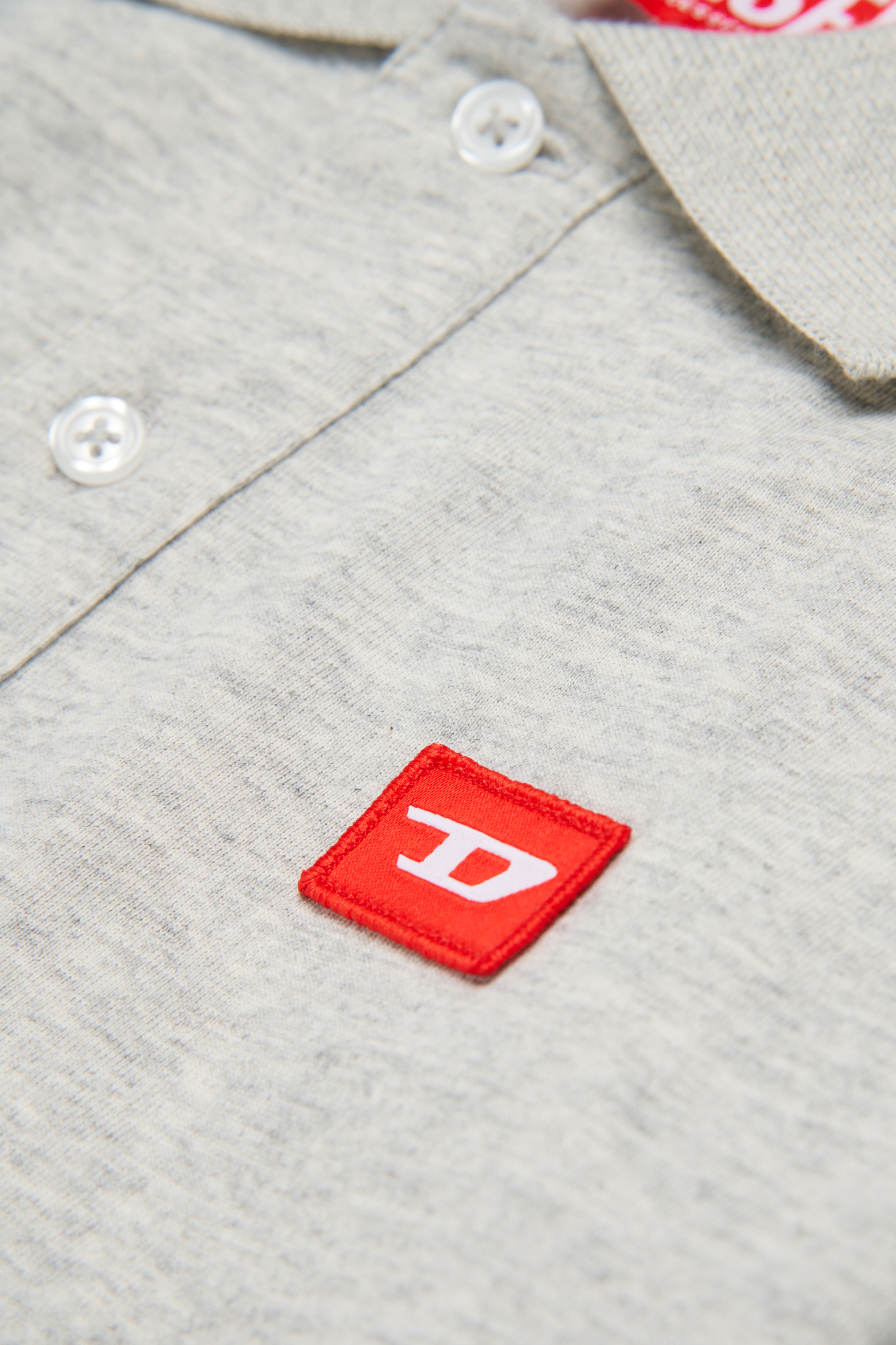 Diesel - TAKAO, Polo en coton avec logo Homme in Gris - 4