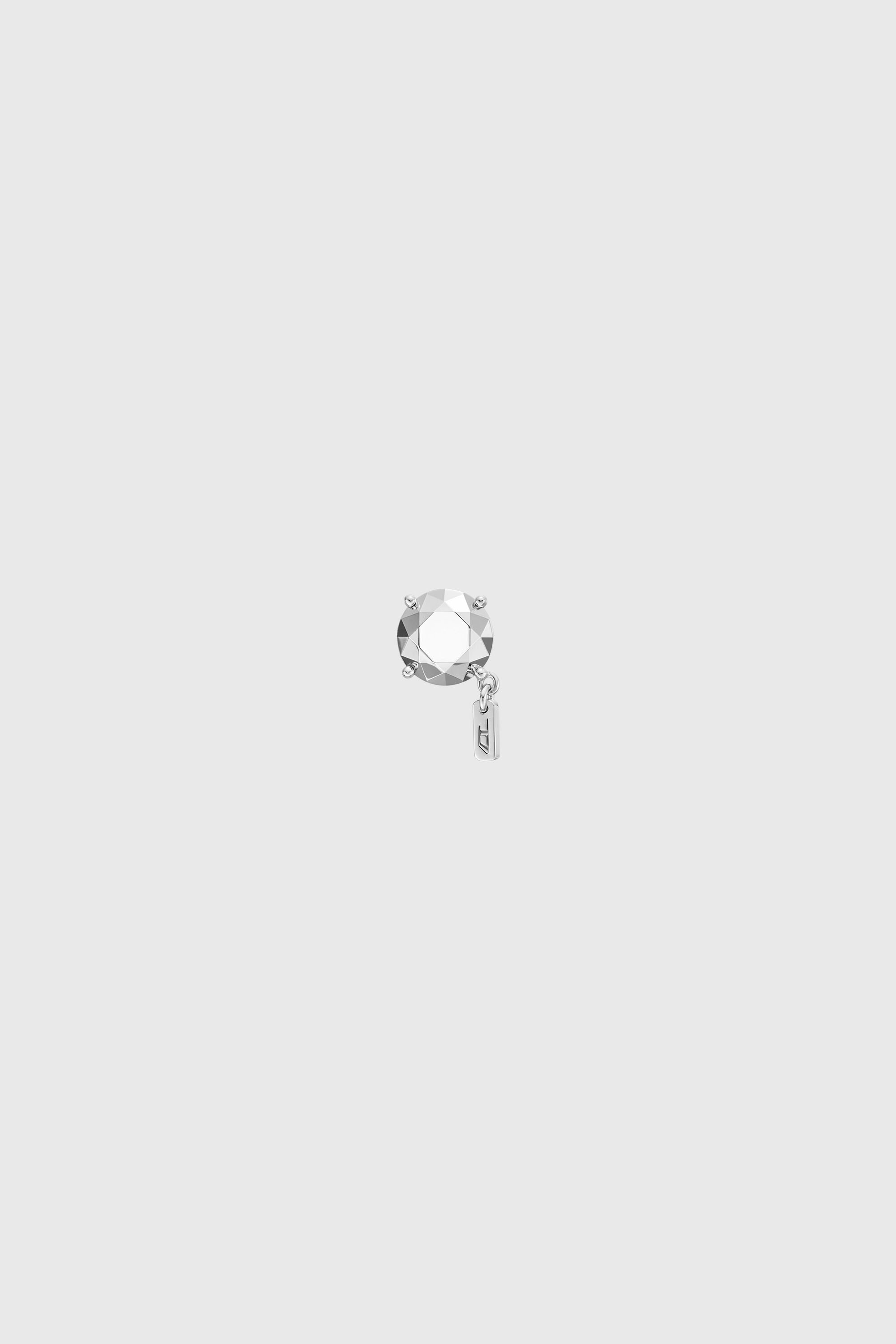 Diesel - DL1352040 STERLING SILVER JEWEL, Boucle d'oreille en argent sterling taille diamant avec fermeture &agrave; tige. Mixte in Gris argent&eacute; - 2