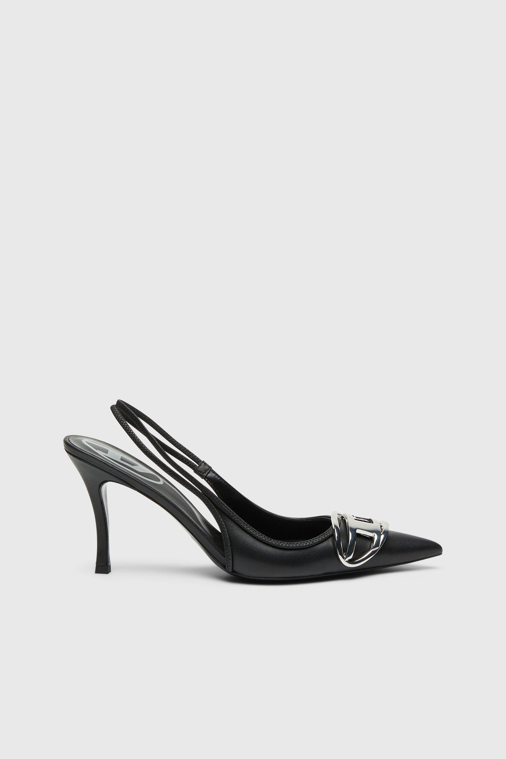 Diesel - D-VENUS SB, D-Venus-Escarpins slingback en cuir nappa noir pour femme Femme in Noir - 1