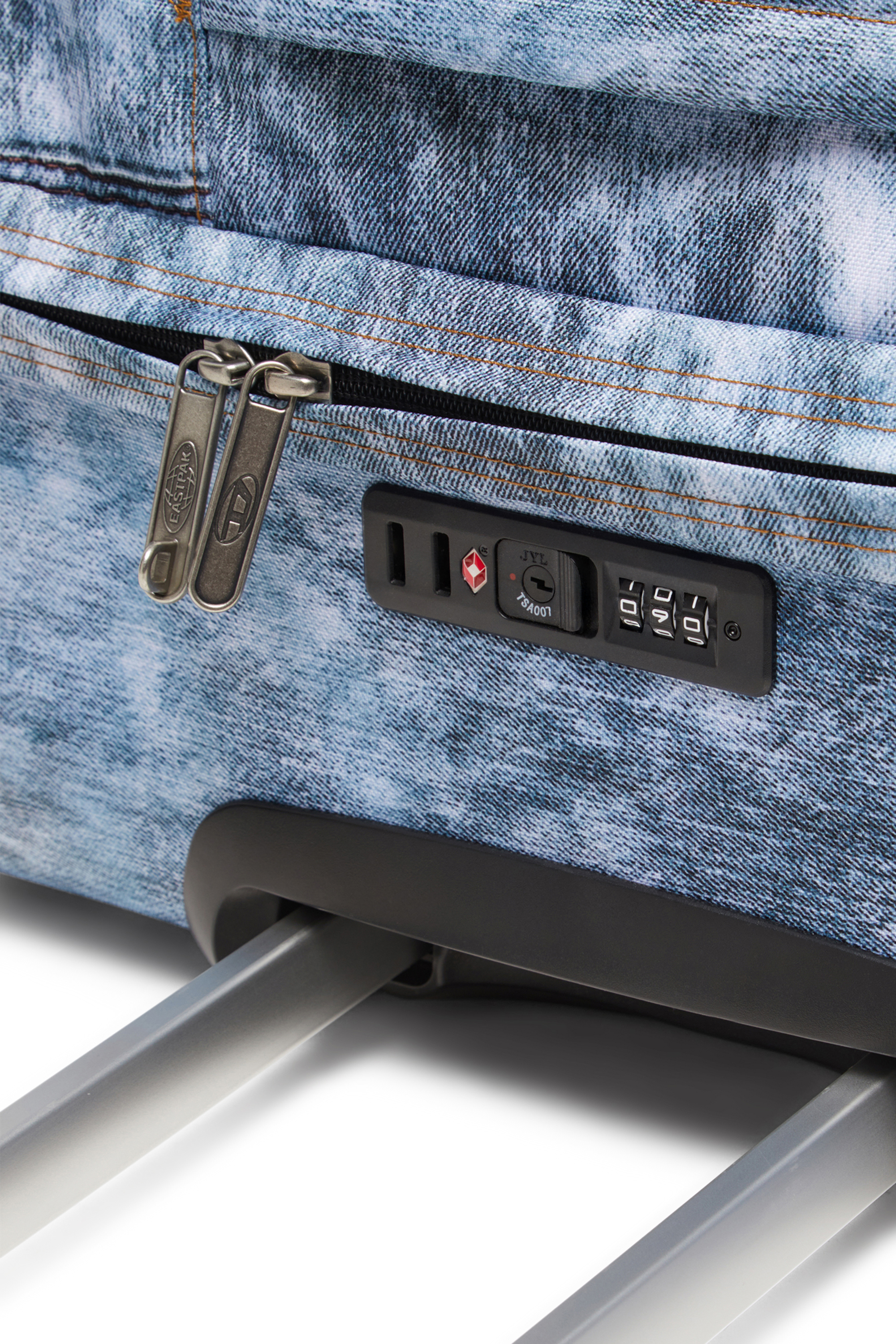 Diesel - DIESEL TRANSIT'R L, Trolley de voyage en denim trompe-l'œil Mixte in Bleu - 5