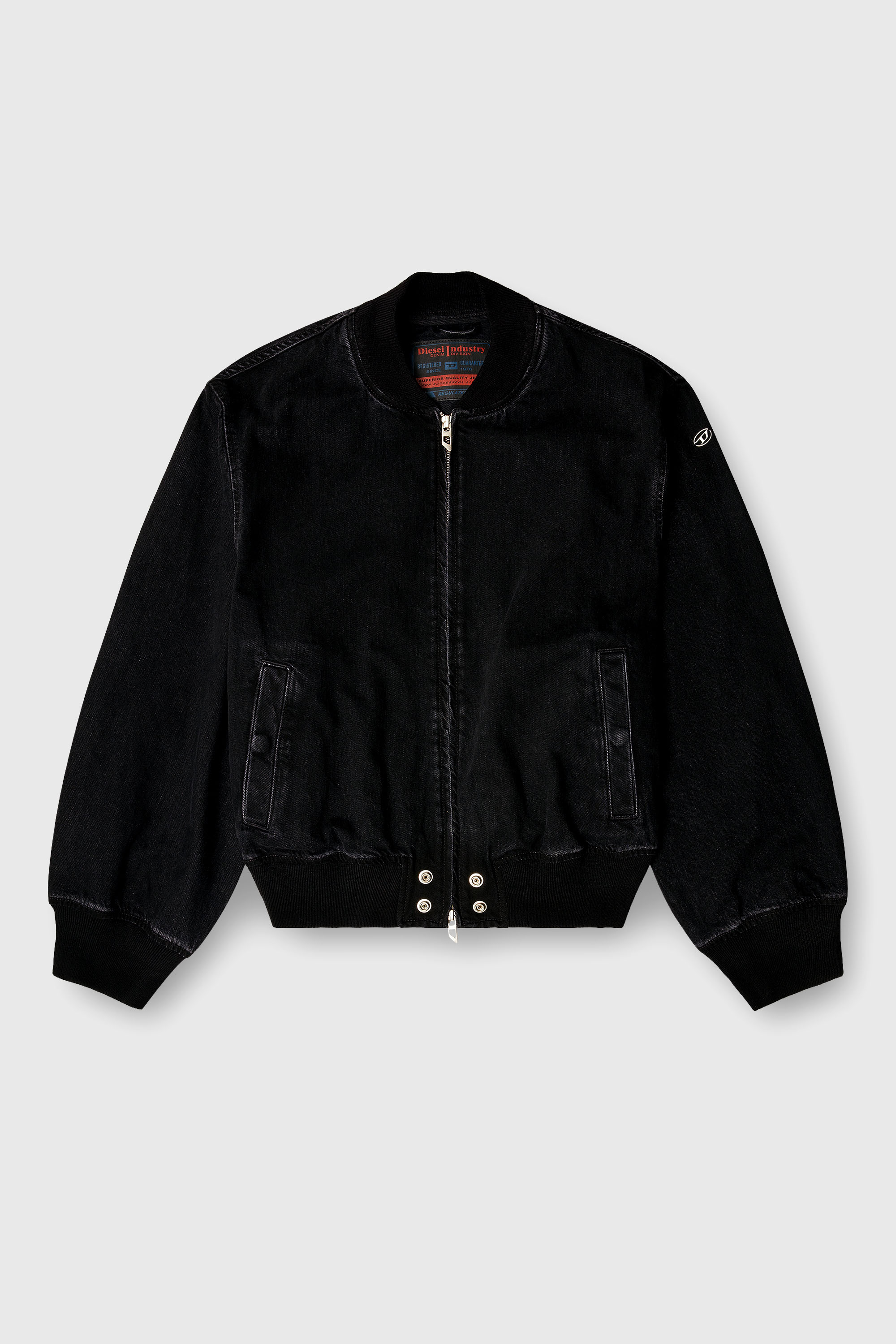 Diesel - D-GUZ, Unisex's Bomber jacket in denim in Black - 2
