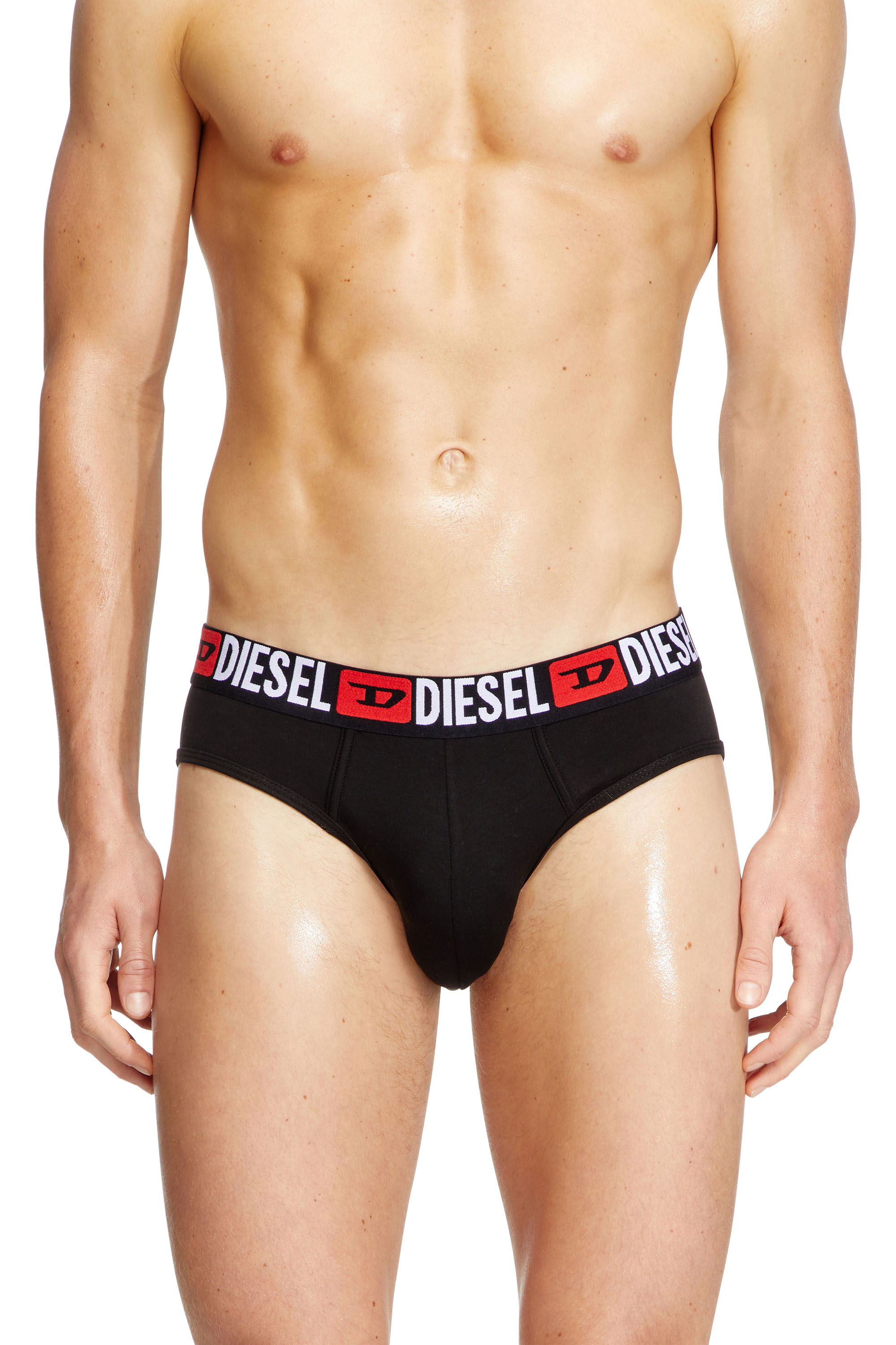 Diesel - UMBR-ANDRETHREEPACK, Man's Three-pack of solid-colour briefs in Black - 2