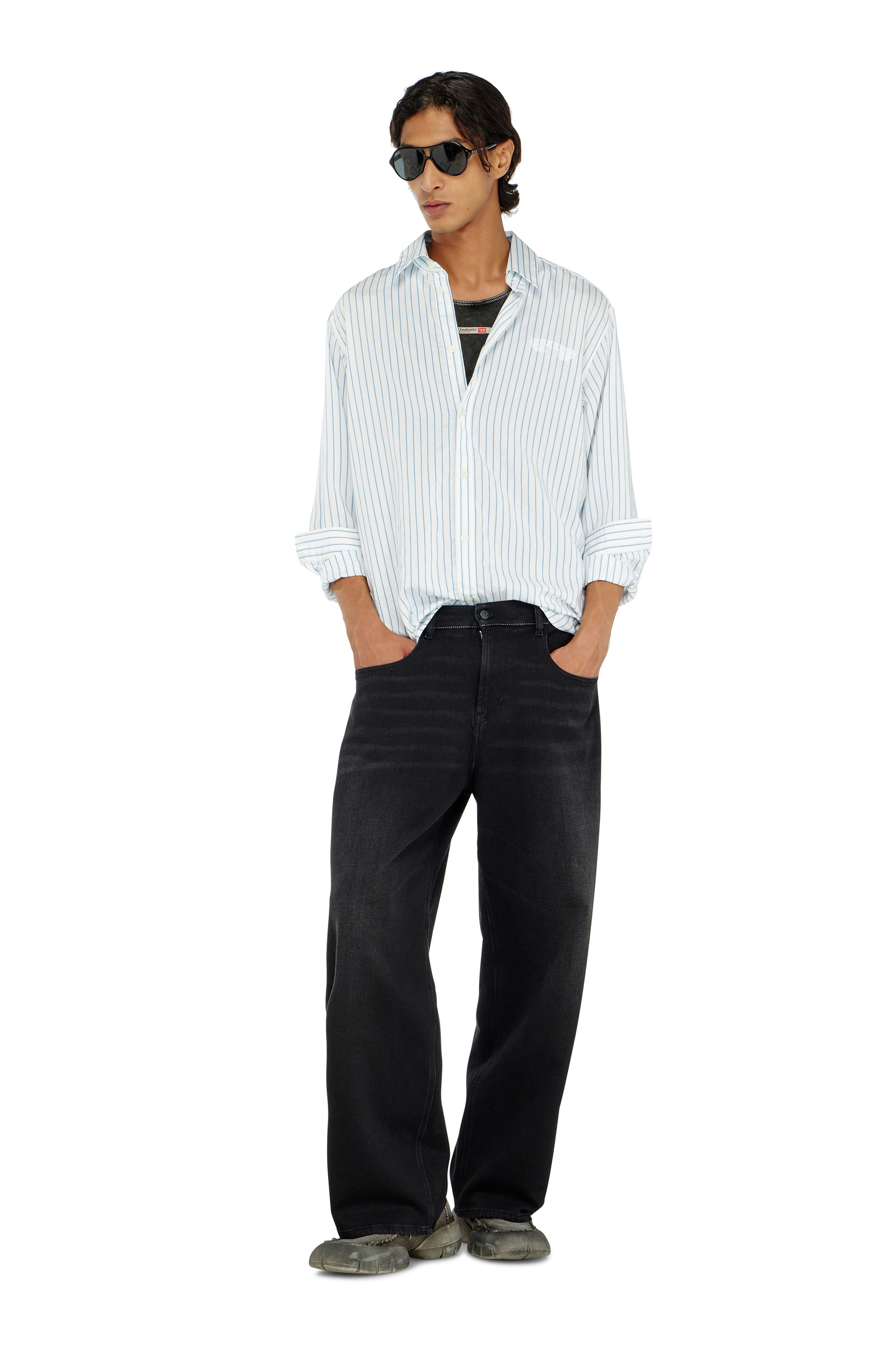 Diesel - Relaxed 2097 D-Enim-M Joggjeans&reg; 09P90 Mixte, Noir/Gris fonc&eacute; - Image 1