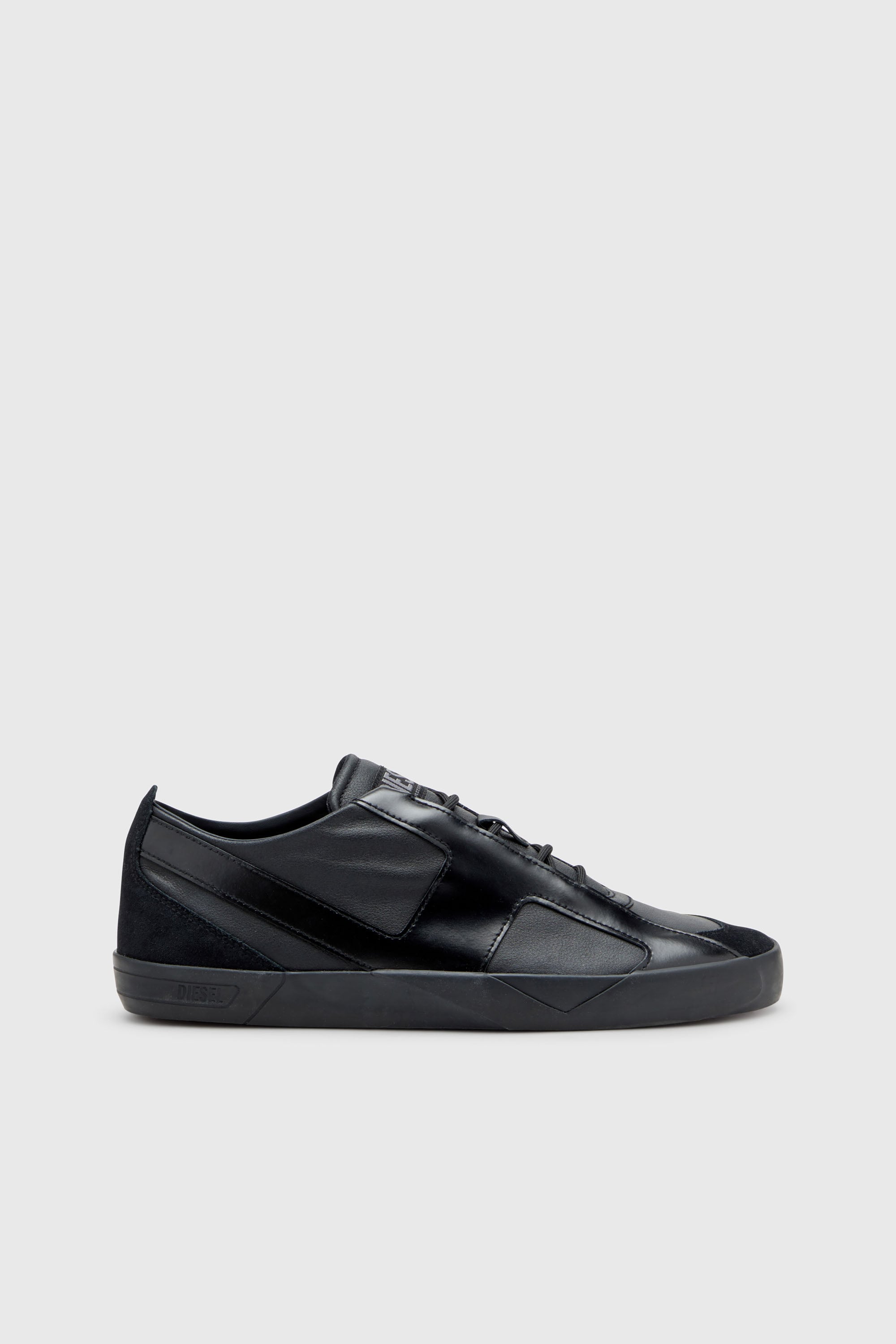 Diesel - S-SLANTE-D LOW, Man's S-Slante-D-Sneakers in suede and leather with D logo in Black - 2
