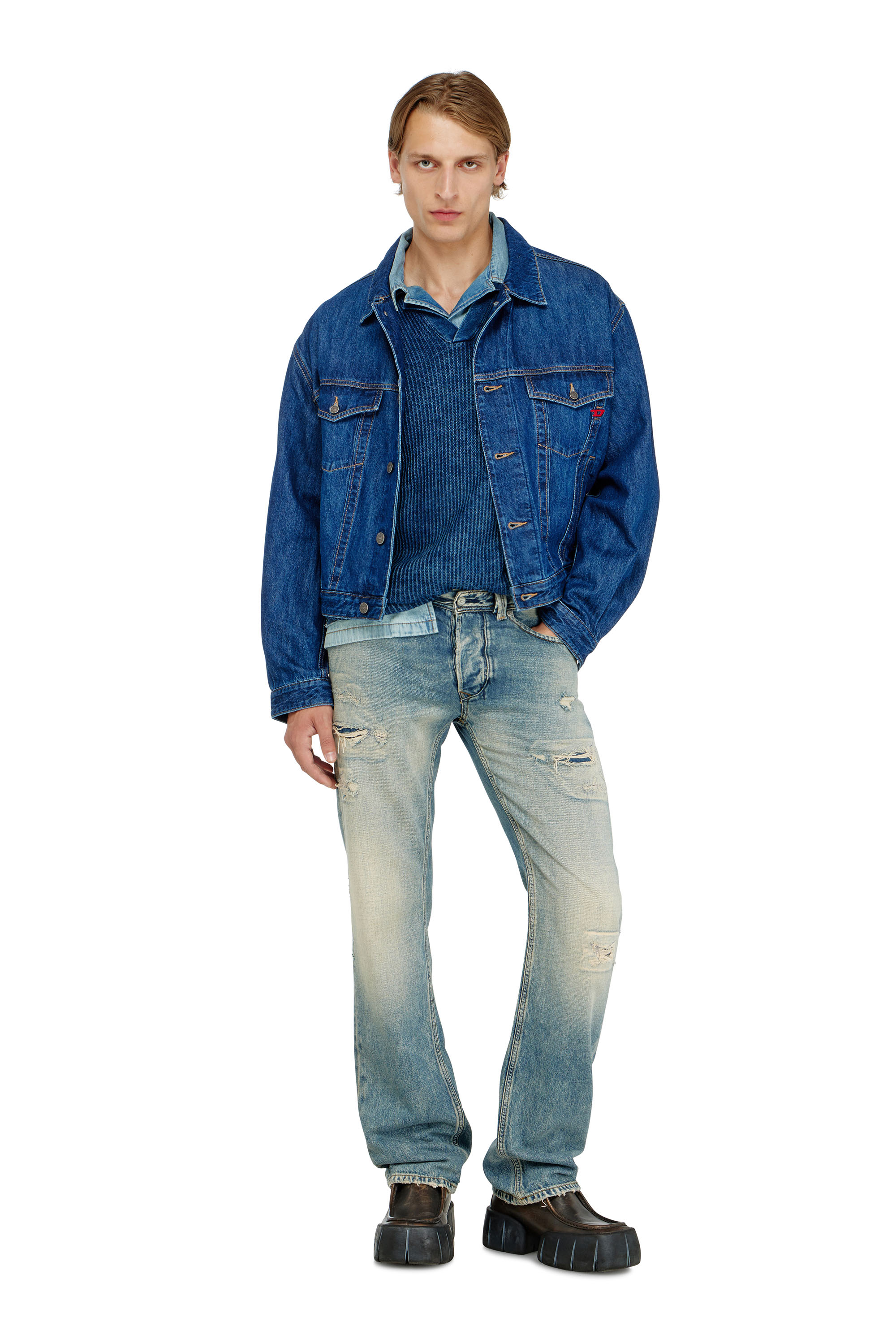 Diesel - Regular Jeans 1985 Larkee 09P62 Homme, Bleu moyen - Image 1