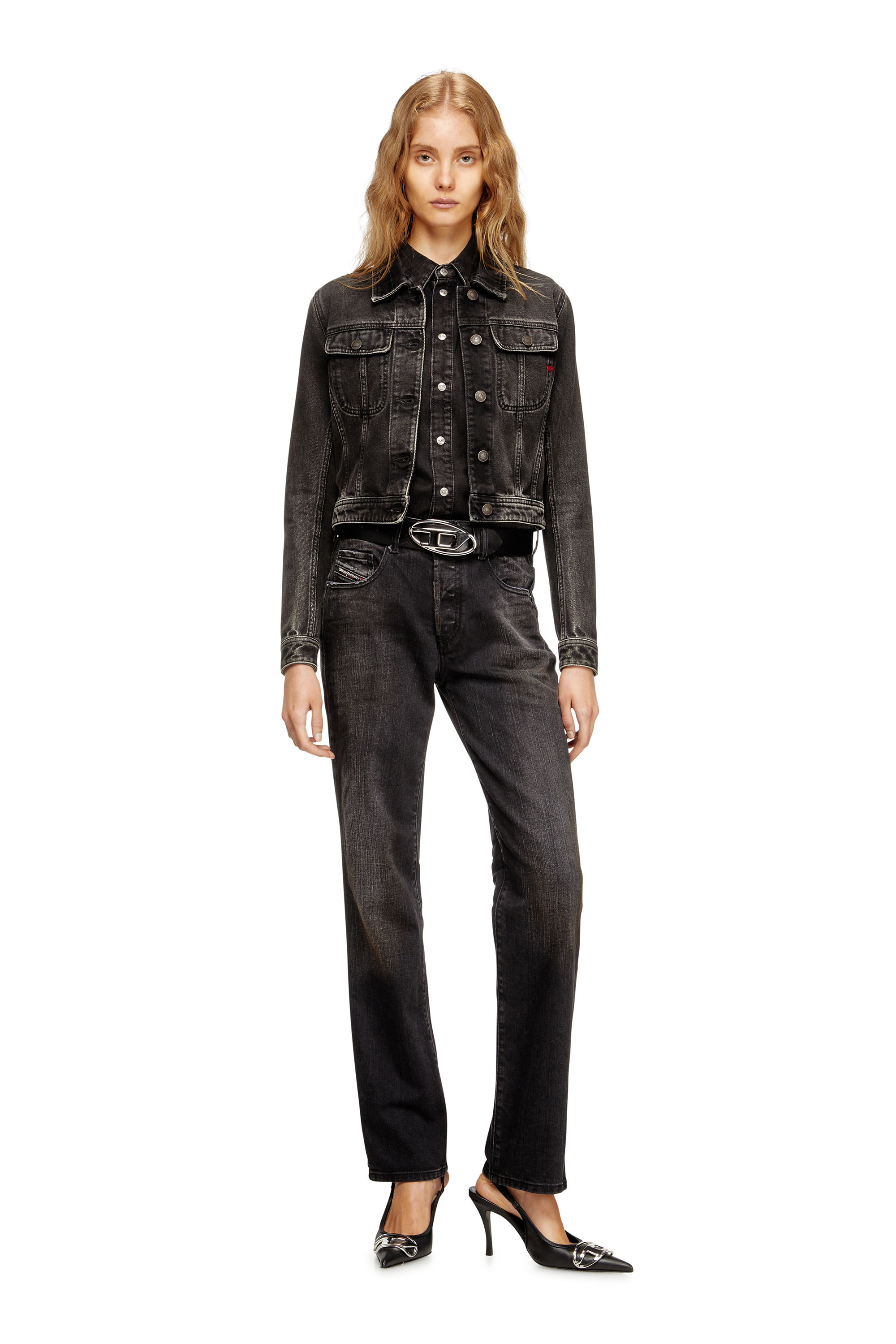 Diesel - Regular Jeans 1989 D-Mine 09M75 Femme, Noir/Gris foncé - Image 1
