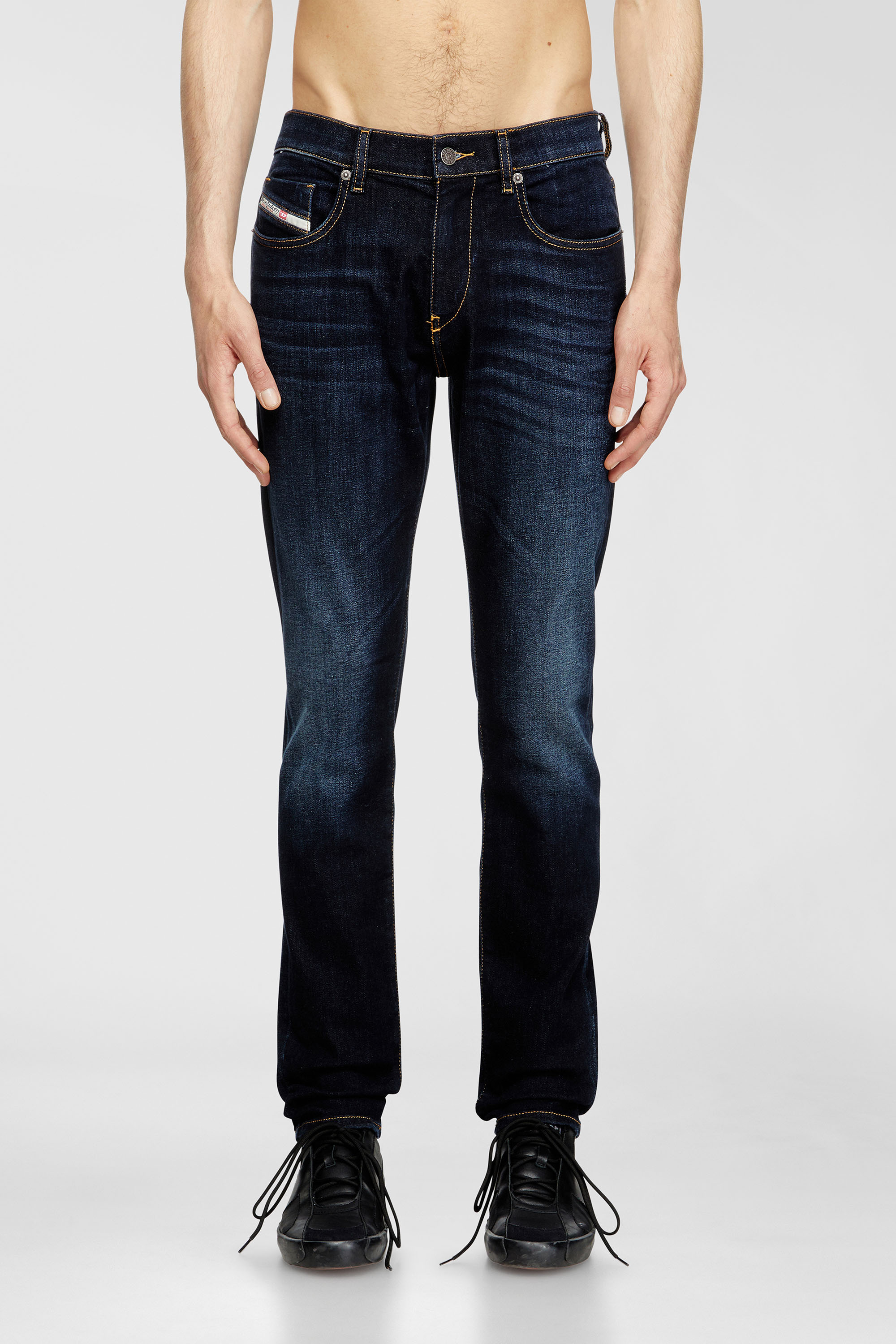 Diesel - Man's Slim Jeans 2019 D-Strukt 009ZS, Dark Blue - 2