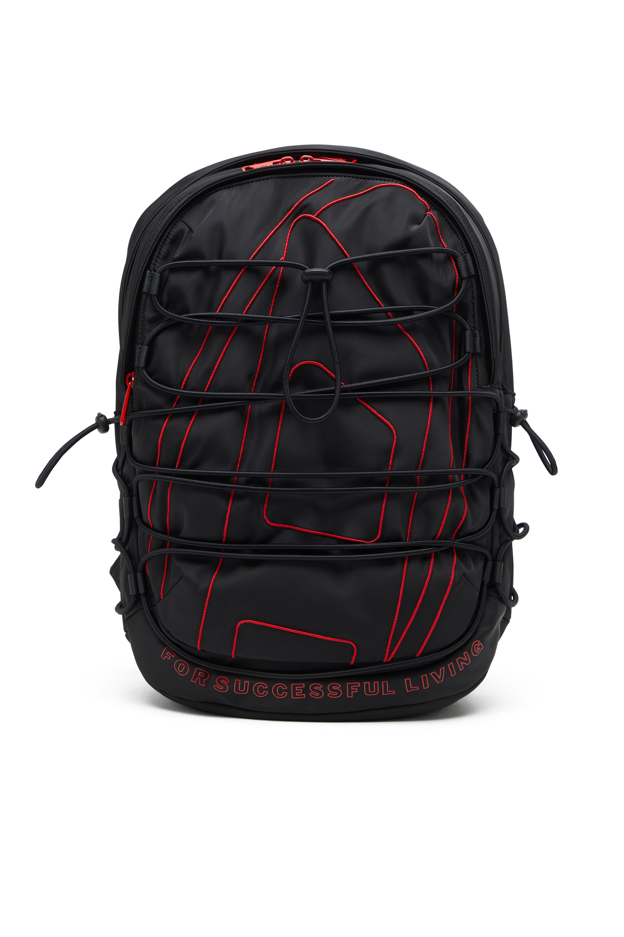 Diesel - TECH-D BACKPACK X, Tech-D-Sac à dos en nylon avec broderie Oval D Mixte in Noir - 1