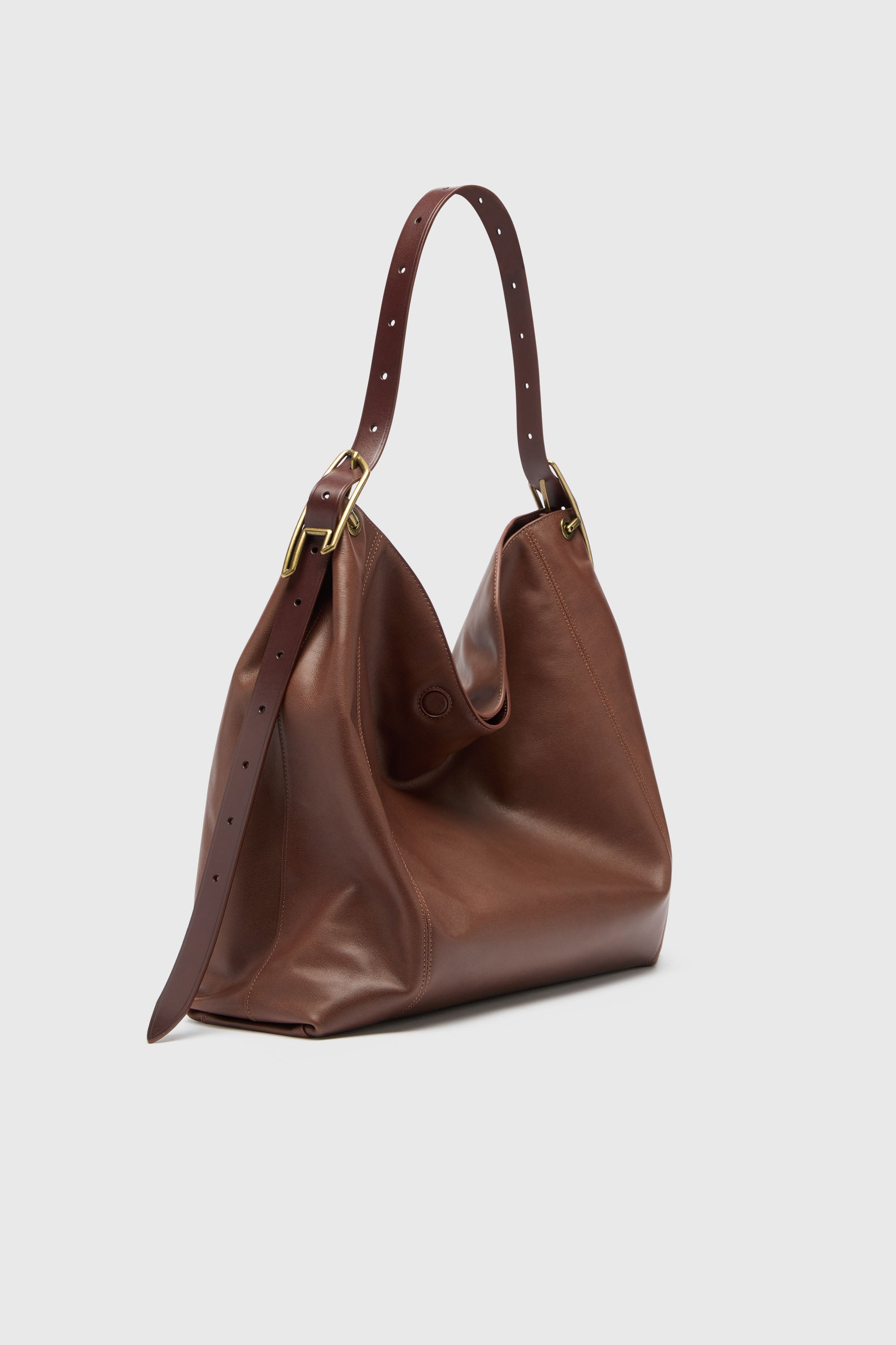 Diesel - D-LINE HOBO L, D-Line Sac hobo en cuir Femme in Marron - 2