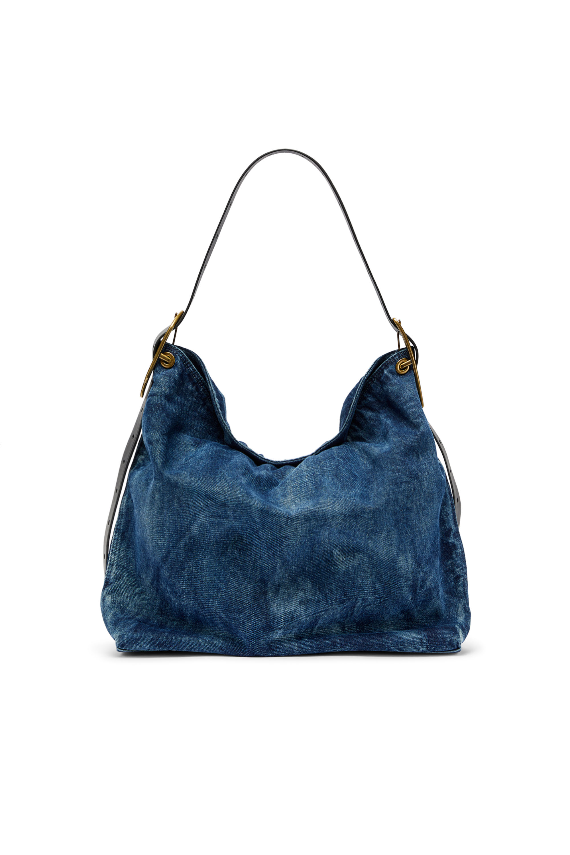 Diesel - D-LINE HOBO, D-Line-Sac hobo en denim Femme in Bleu - 1