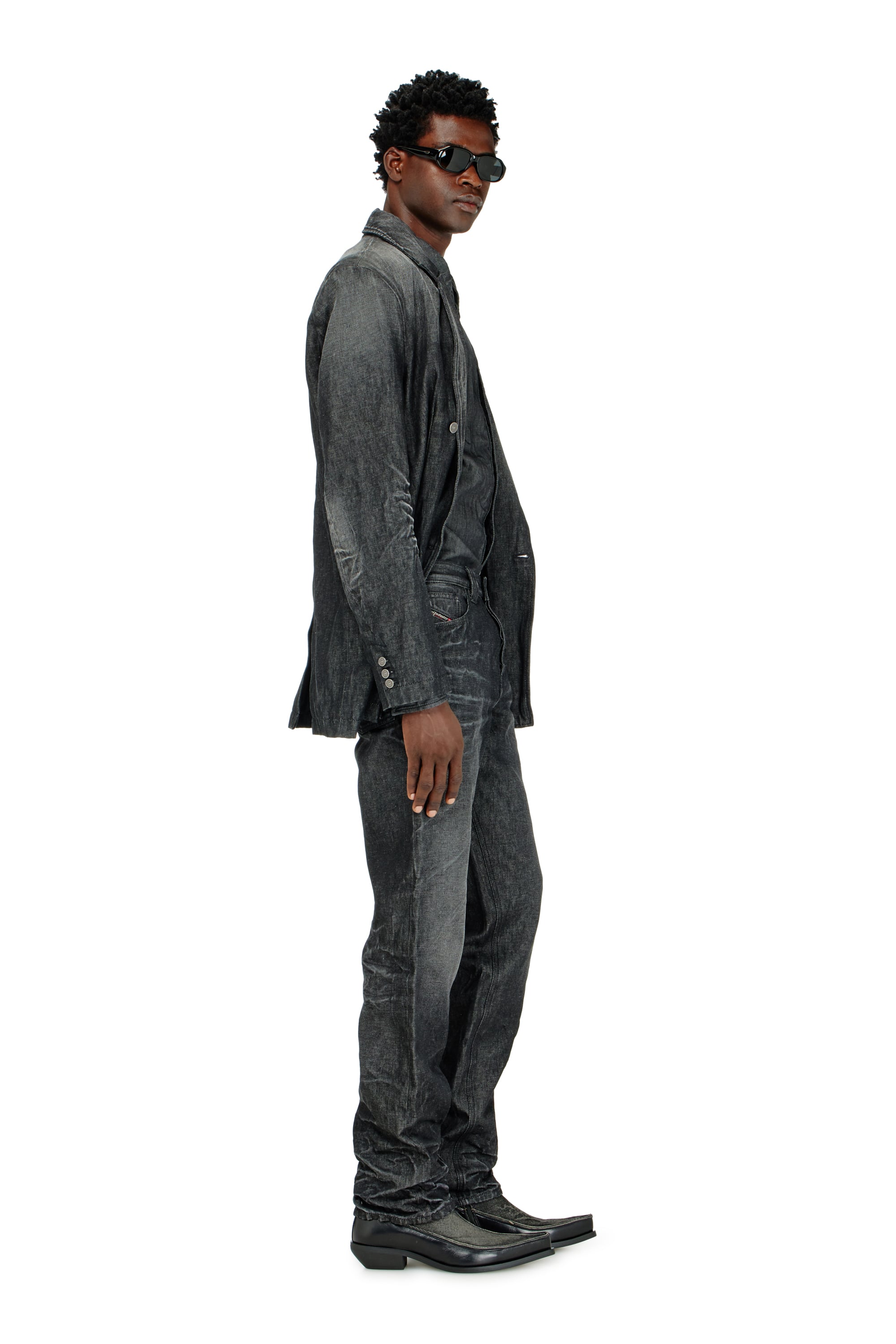 Diesel - Regular Jeans 1991 D-Voeed 09R39 Homme, Noir/Gris fonc&eacute; - Image 3
